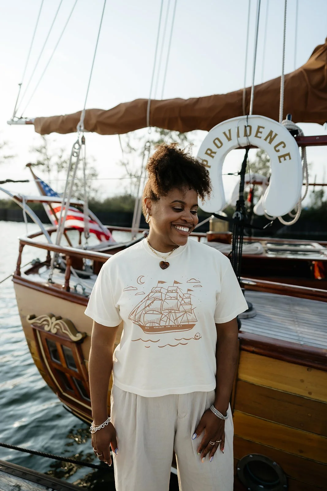 Spooky nautical ghost ship t-shirt for fall or Halloween