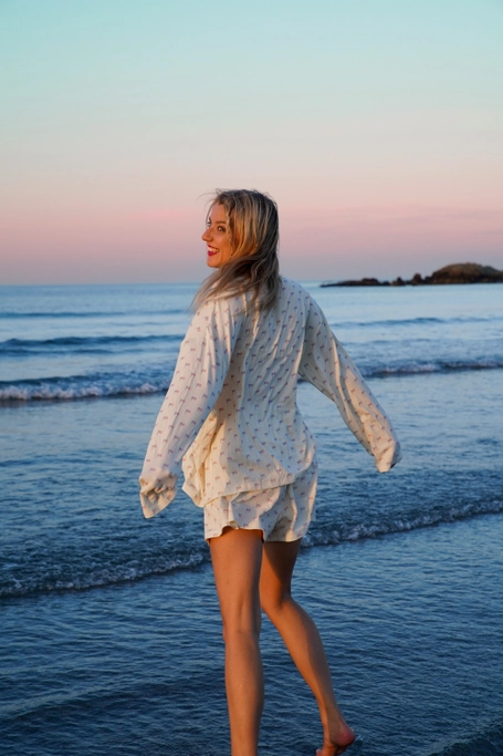 American flag pajama shorts