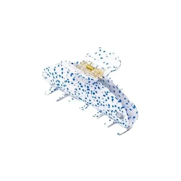 Blue Speckled Claw Clip