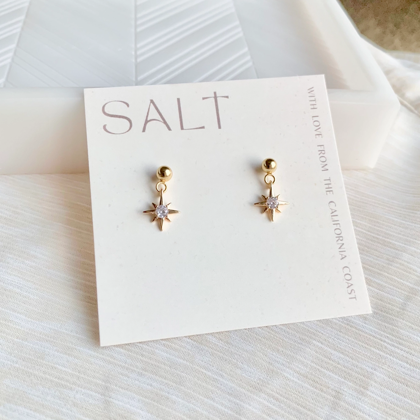 Starburst Stud Dangle Earrings