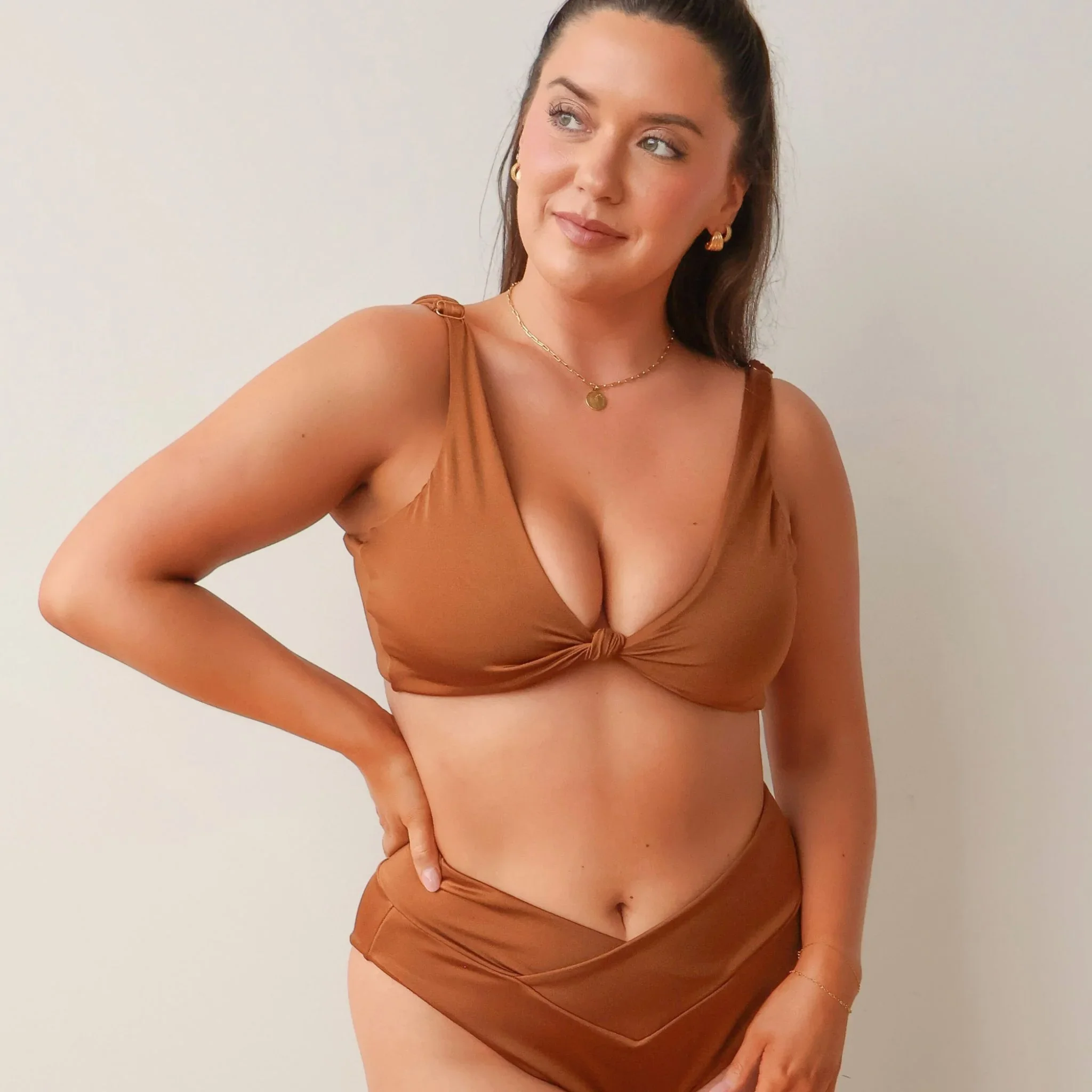 Kaia Knot Bikini Top - Cinnamon 2.webp