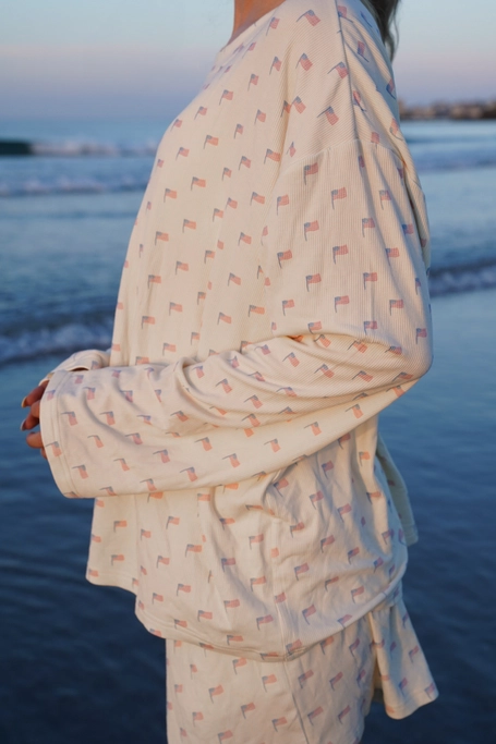 American flag pajama top
