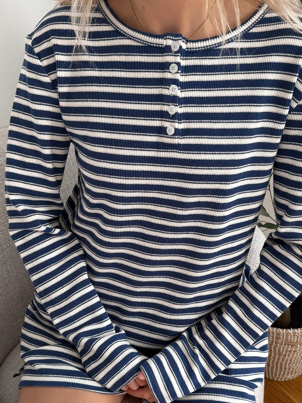 Billie Striped Loungewear Long Sleeve Top