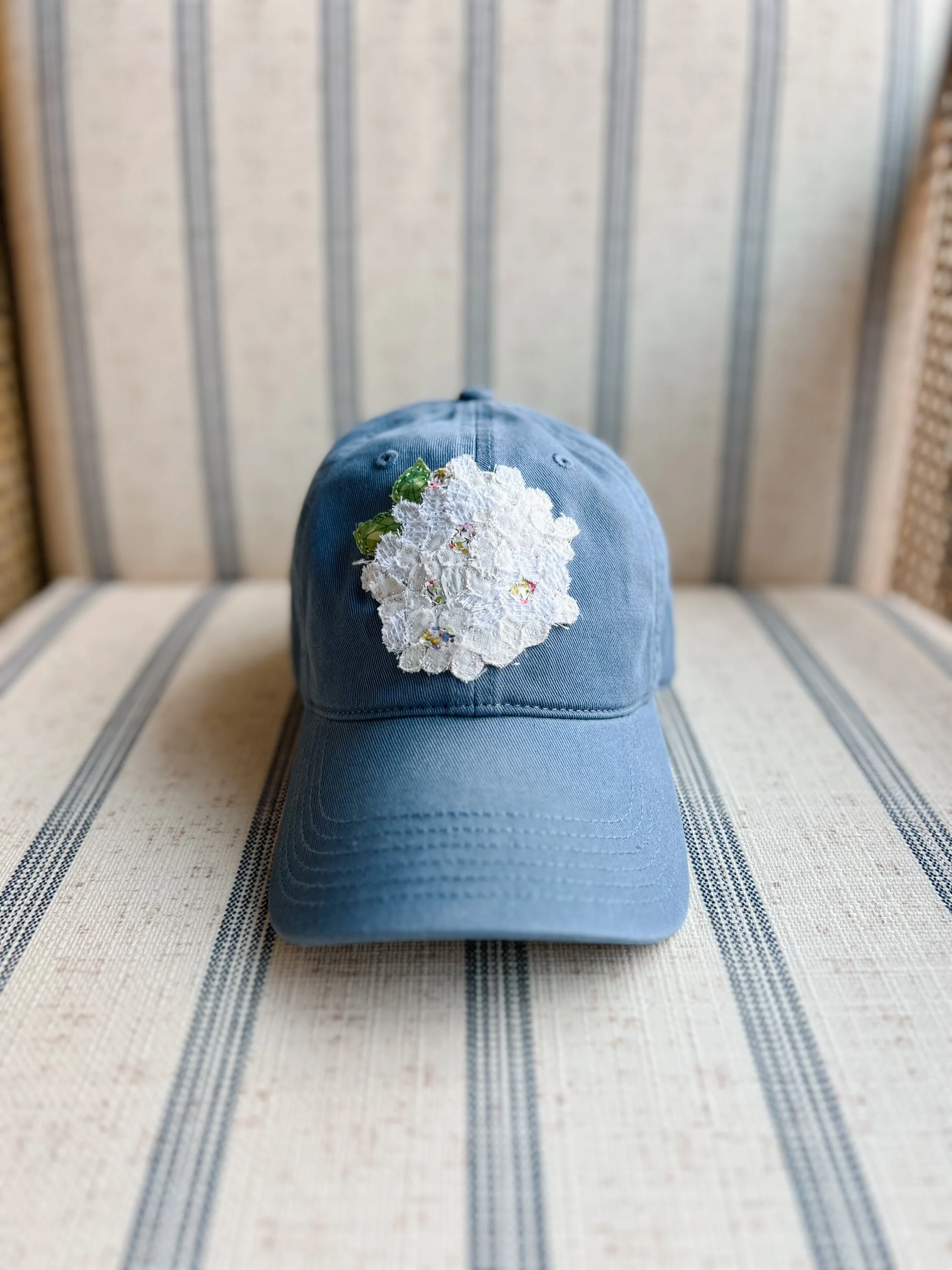 Hydrangea Cap – Lake Blue with White Hydrangea 2