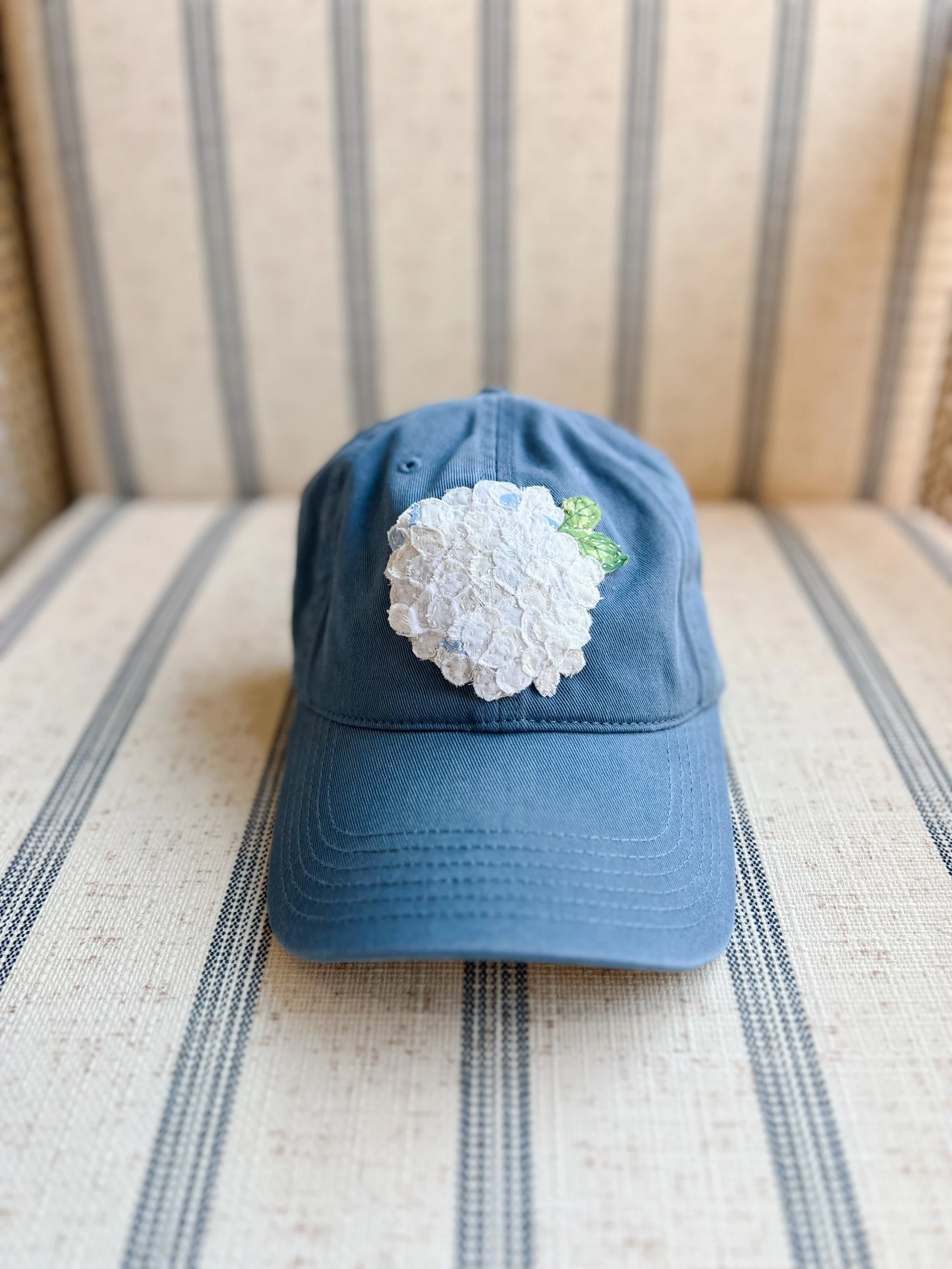 Hydrangea Cap – Lake Blue with White Hydrangea 6