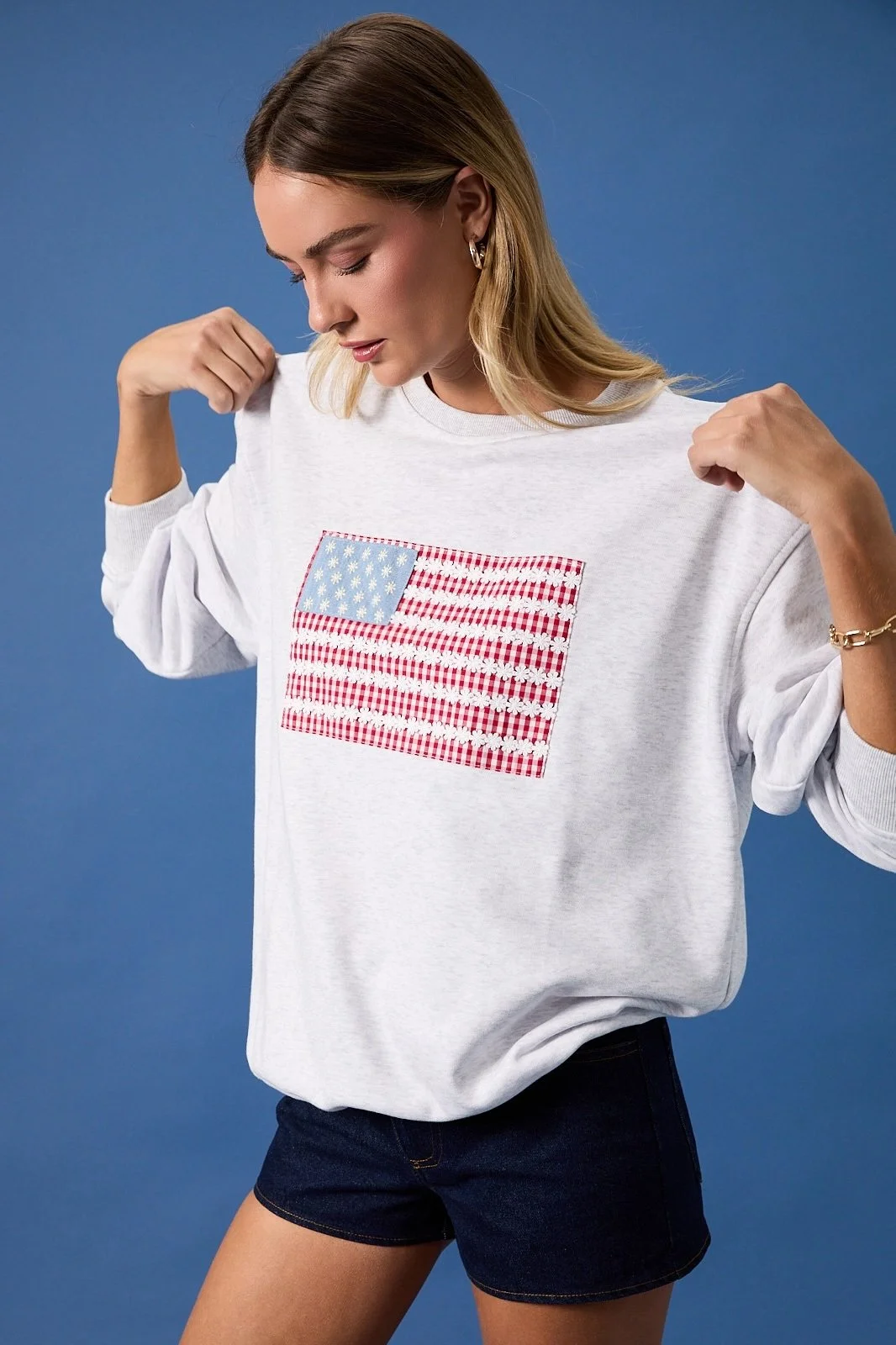 American Flag Patchwork Crewneck Gray 3.jpeg