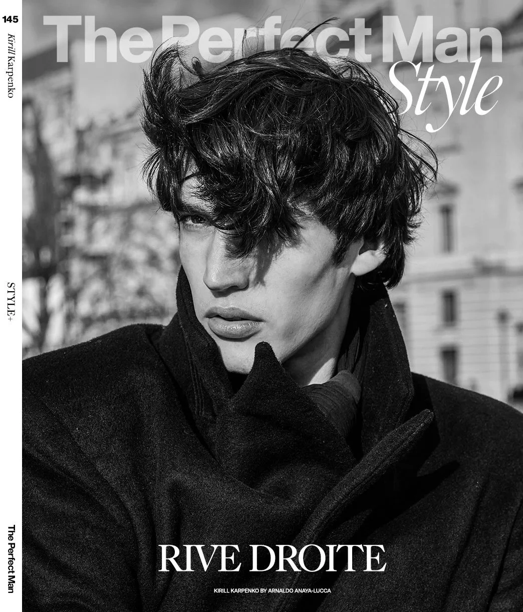 Rive Droite: Kirill Karpenko walks the Rive Droite in Paris. Sunlight hits cobblestone streets as the city hums around him, a quiet rhythm in motion. His look balances nostalgia and modern edge, a dialogue between music, art, and fashion. Every frame