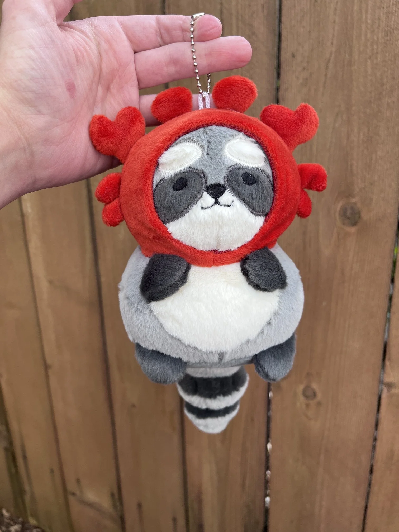 Crab Raccoon Keychain Plushie