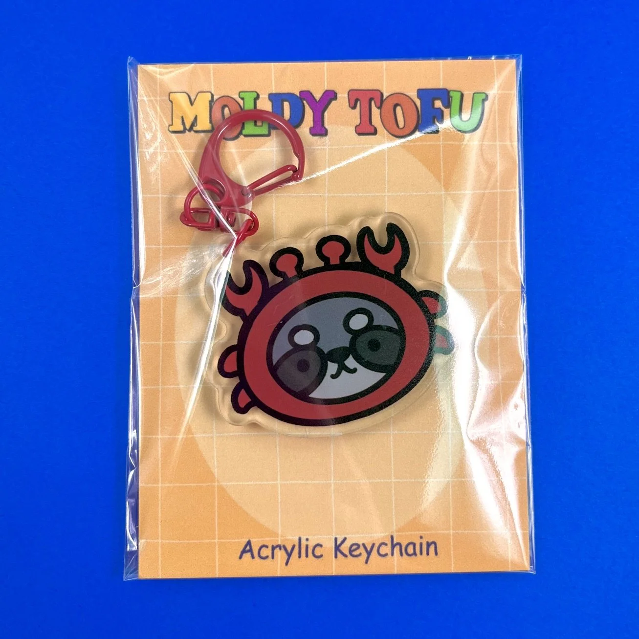 Crab Raccoon Acrylic Keychain (Small version)