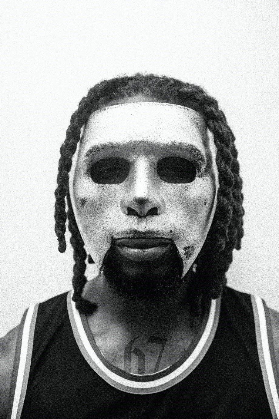 LD 67 wearing mask, Scribz 67 read now on the music mag