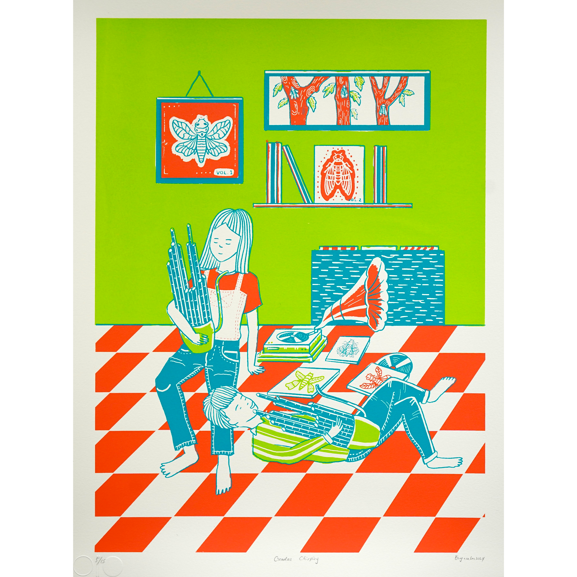 shapes songs - Limited Edition Prints (Edition 3 of 15) - Cicadas Chirping