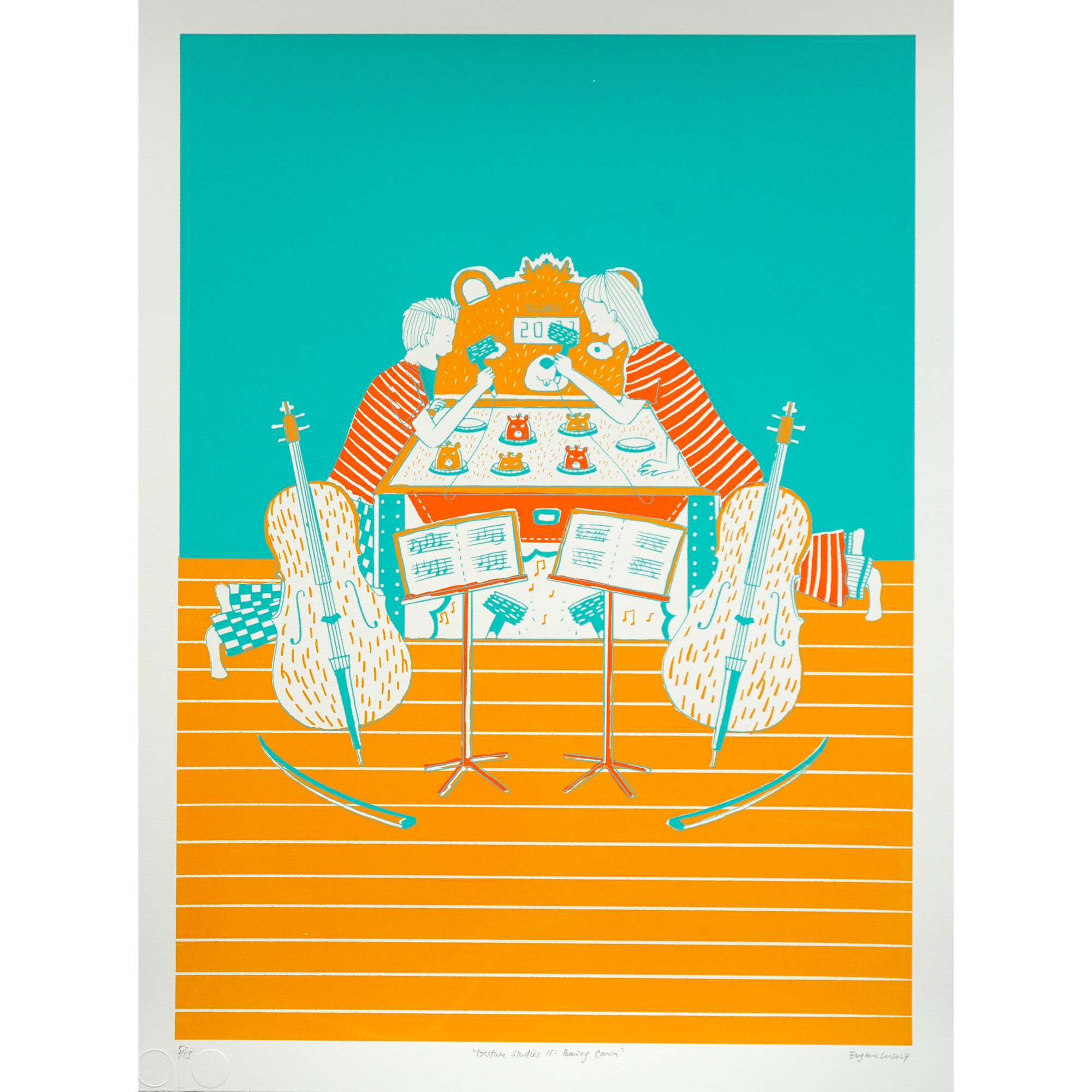 shapes songs - Limited Edition Prints (Edition 3 of 15) - "Gesture Studies II: Bowing Canon”