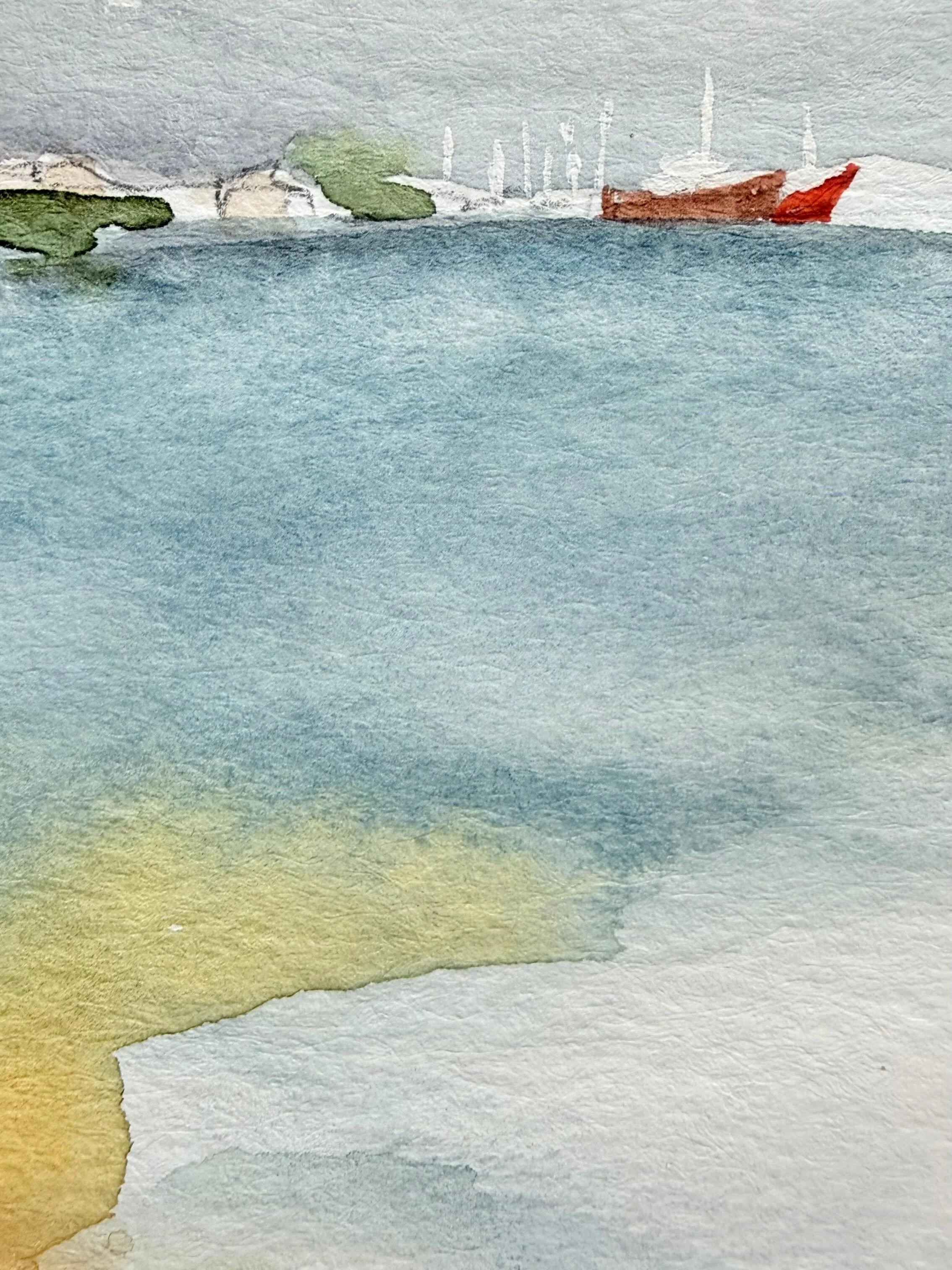 Small sections of a larger watercolor. I really enjoy the beauty and simplicity of them, and they remind me that there can be a large amount of happiness in the smallest of moments, to slow down and savor them all!

#watercolor #closeupshot #harbor #