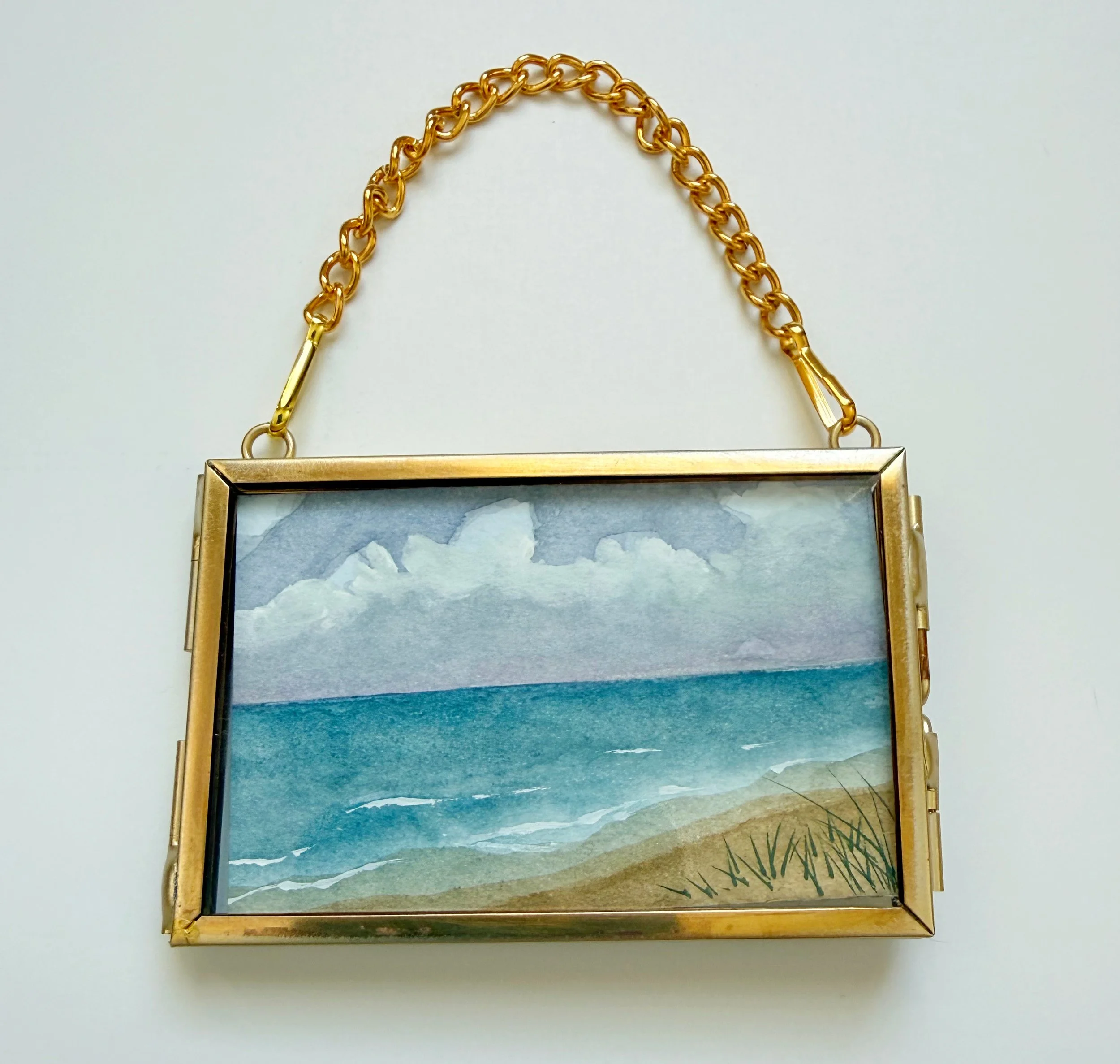 Mini Hanging Brass Frame