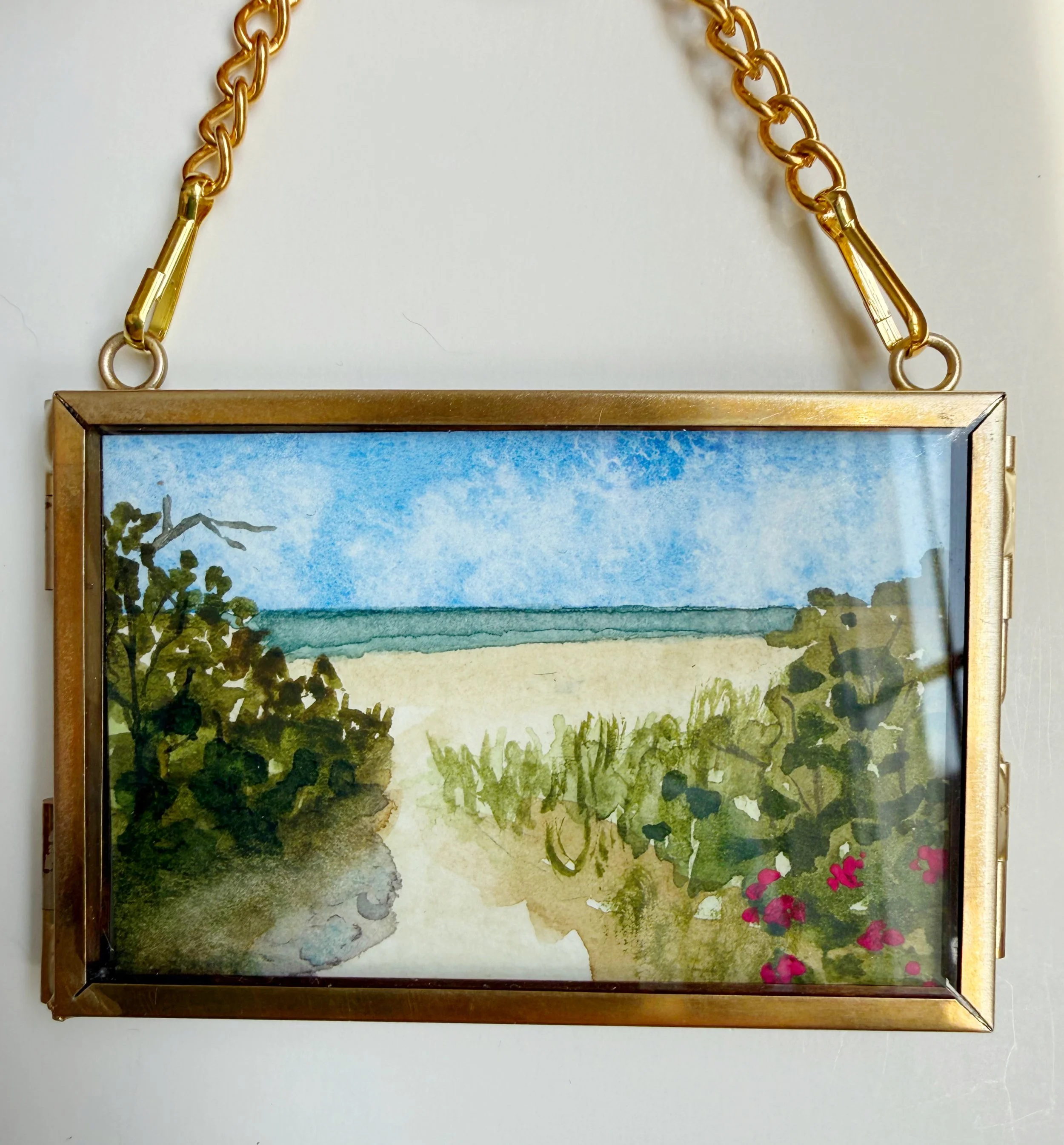 Mini Hanging Brass Frame