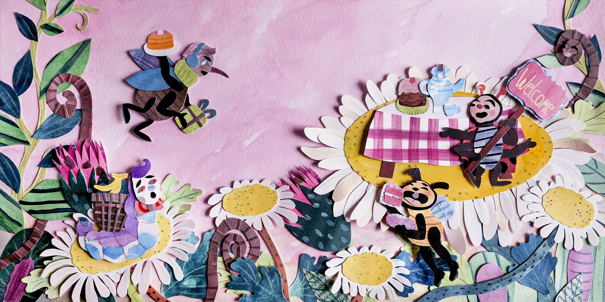 Illustrations — Paper Cut Collage Art and Kidlit Illustration