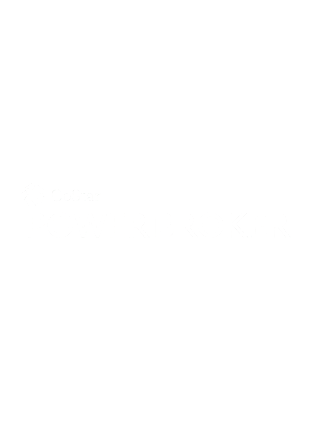 Black background with white text that reads 'CoStar POWER BROKER' and a recycling symbol logo.
