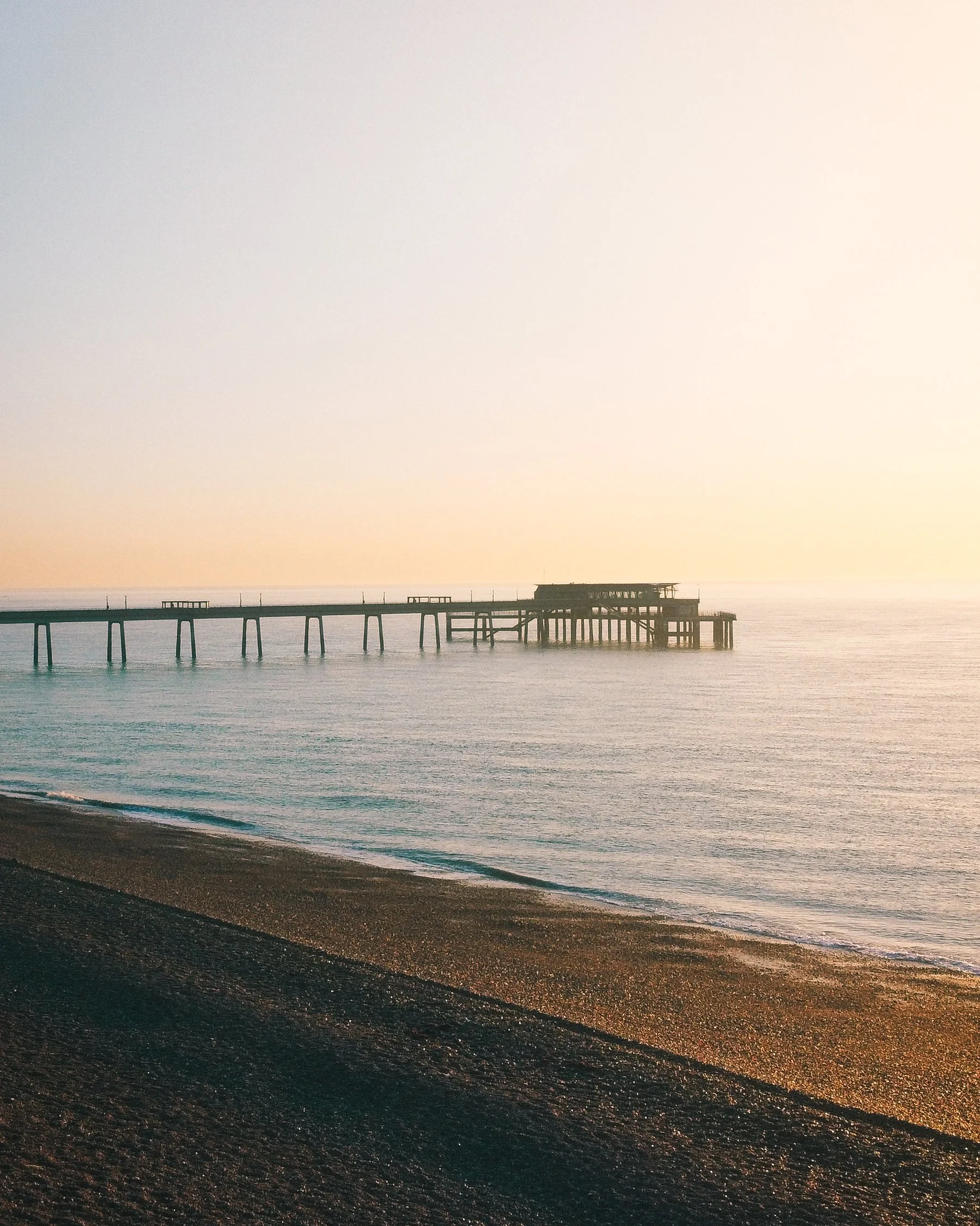 Deal Pier Kitchen drone photo from Deal Seafront in Kent.