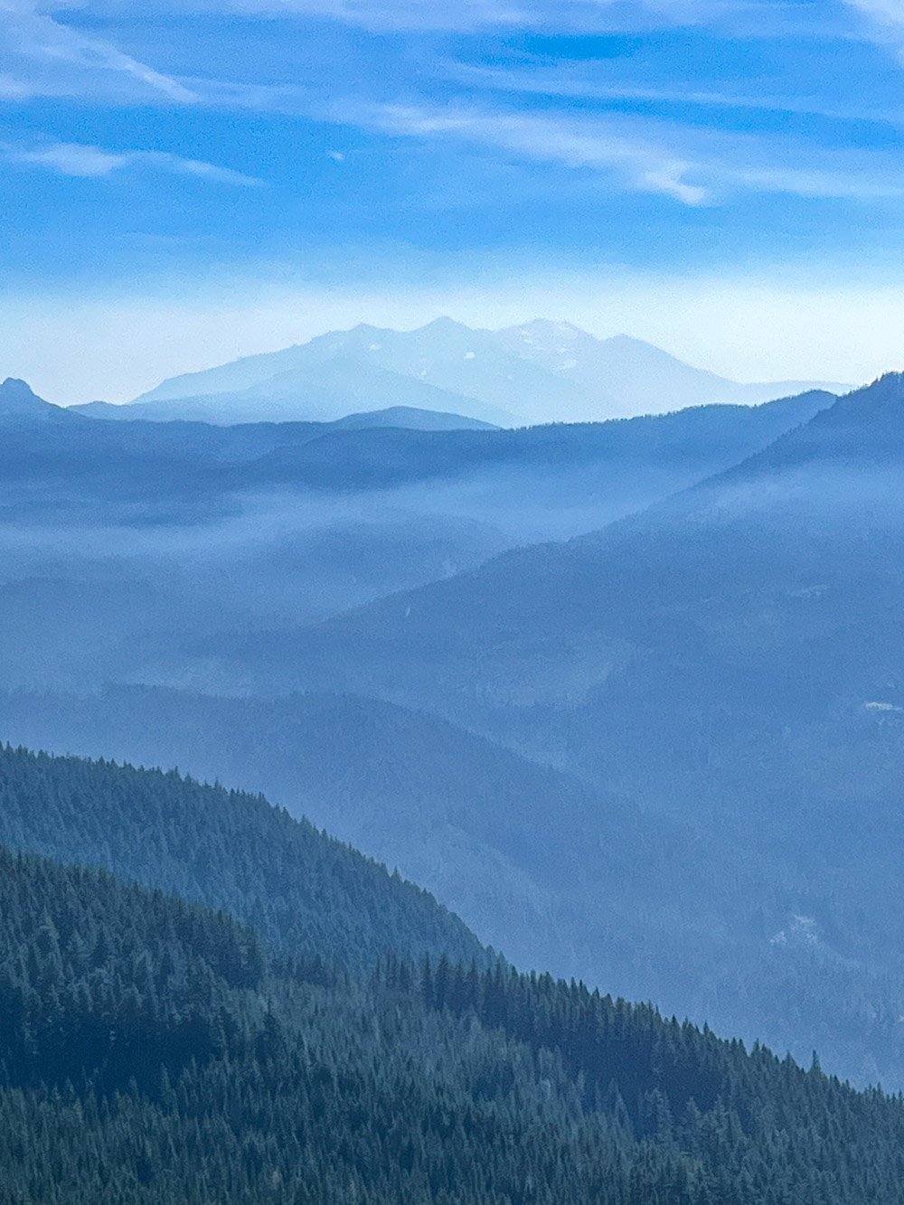 Diamond Peak and a smokey valley