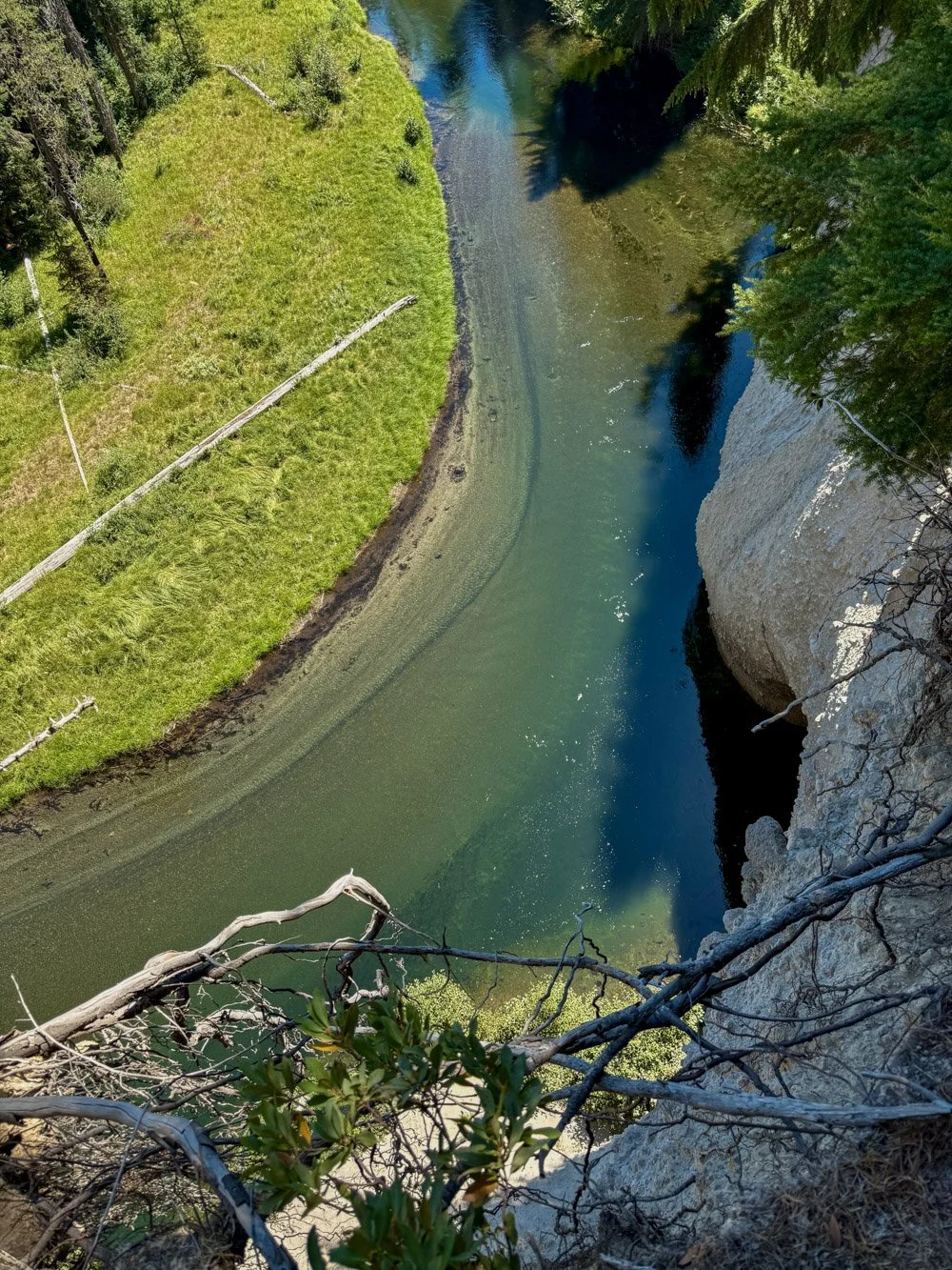 Bluff by a river bend