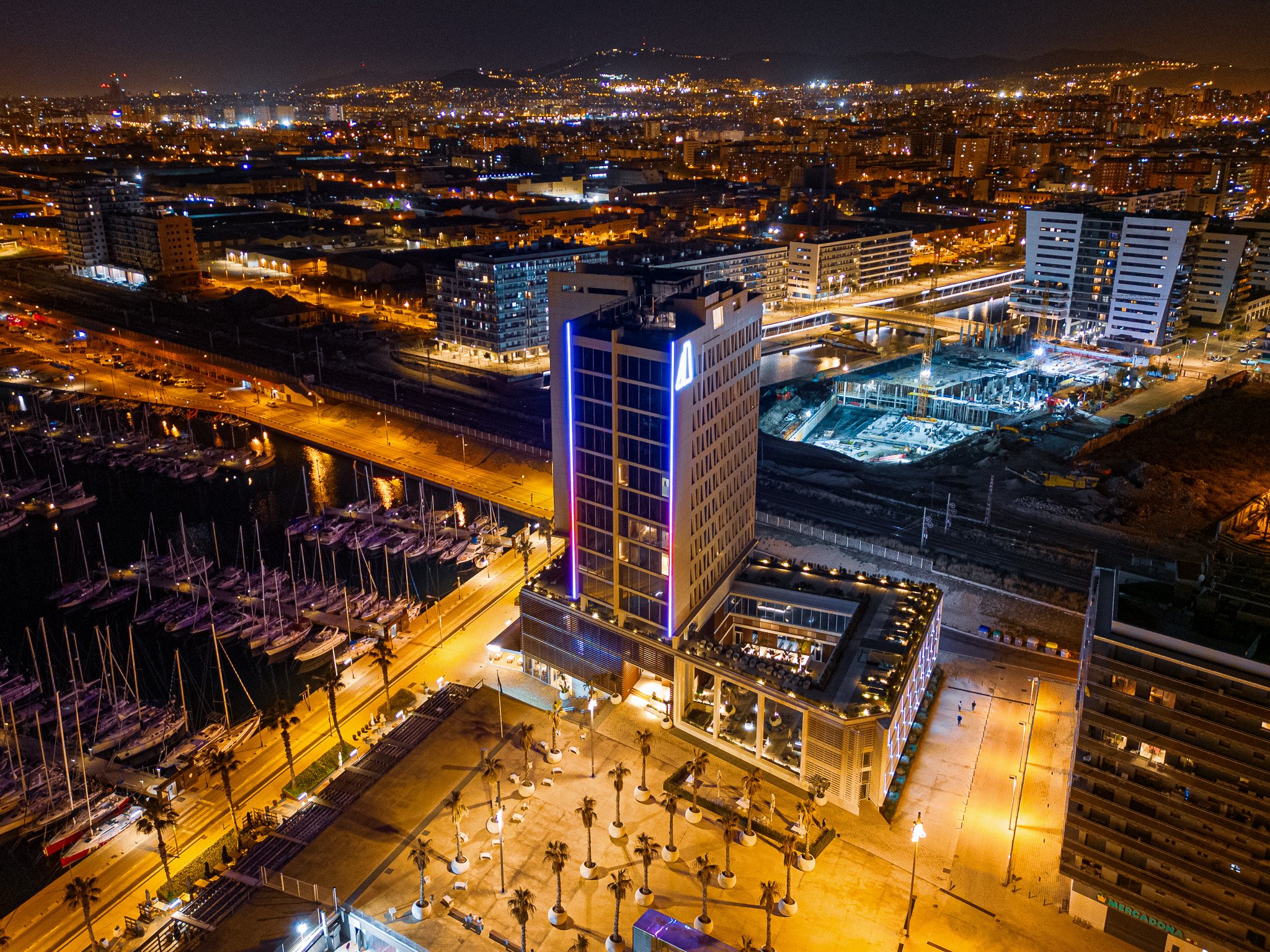 Aerial view of Hotel Marina Badalona, Barcelona