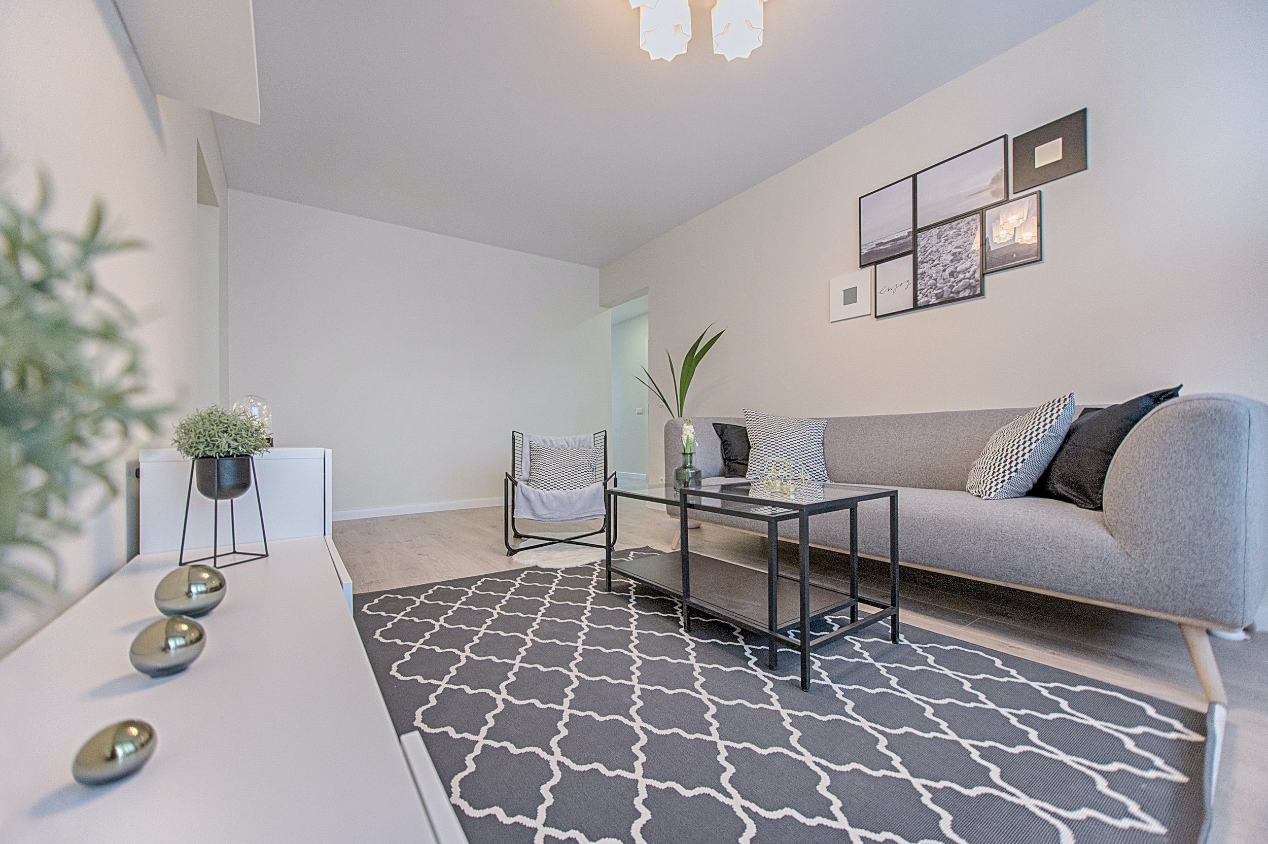 Clean, light aesthetic living space