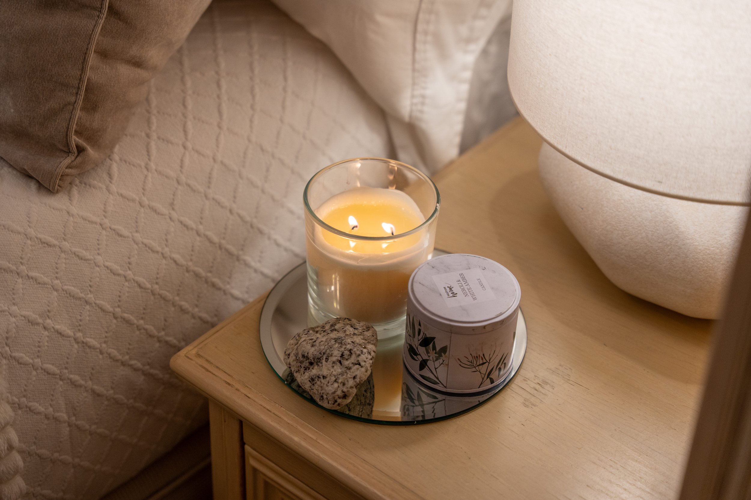 Candles in living space