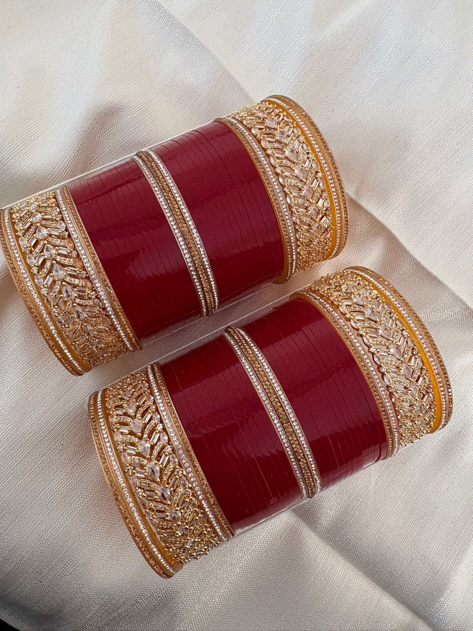 SHEESHA - Exquisite Bridal Chooda Set with Gold Detailing