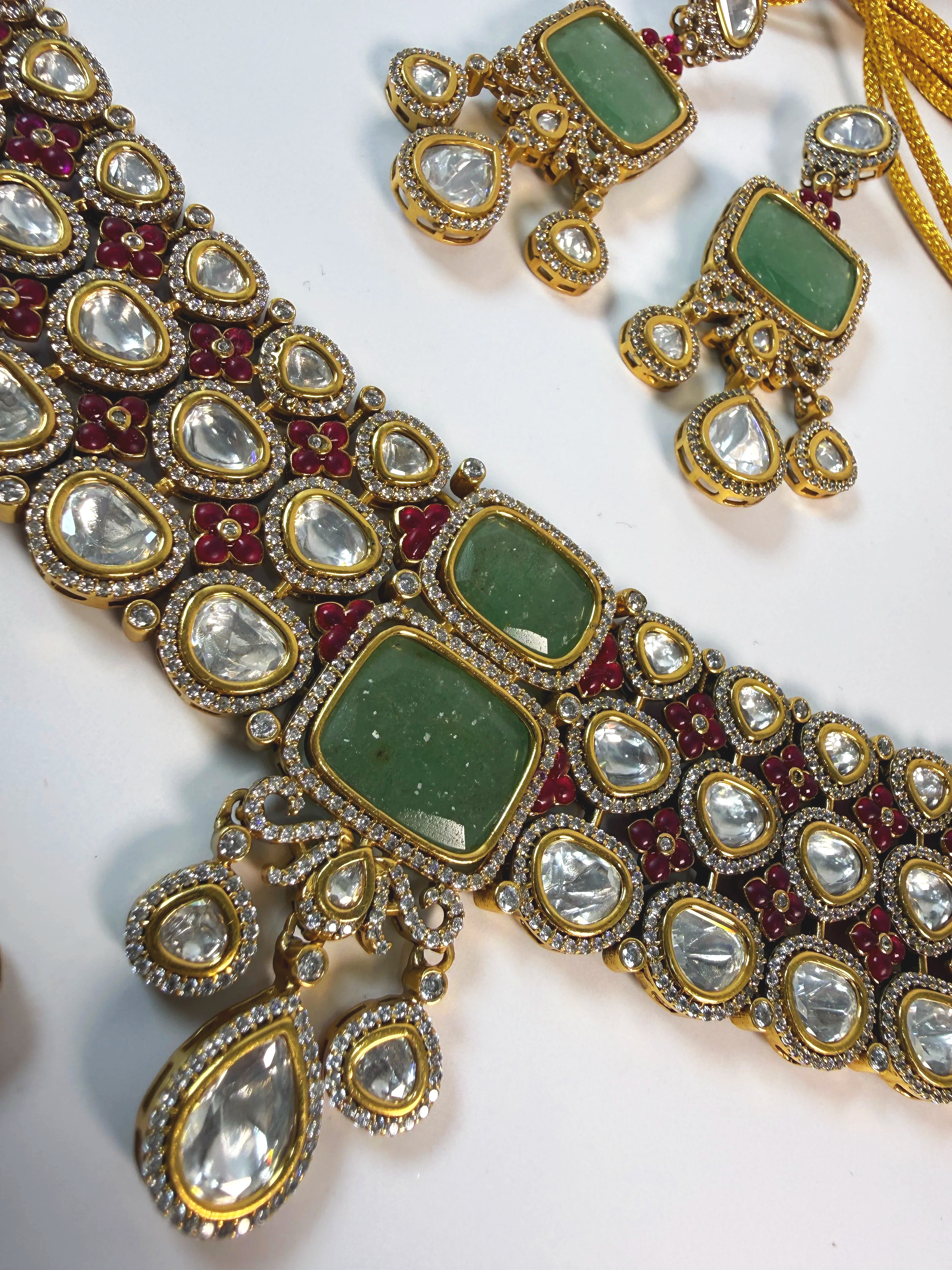 DIVYA - Tyaani Kundan Set with Pota Stone