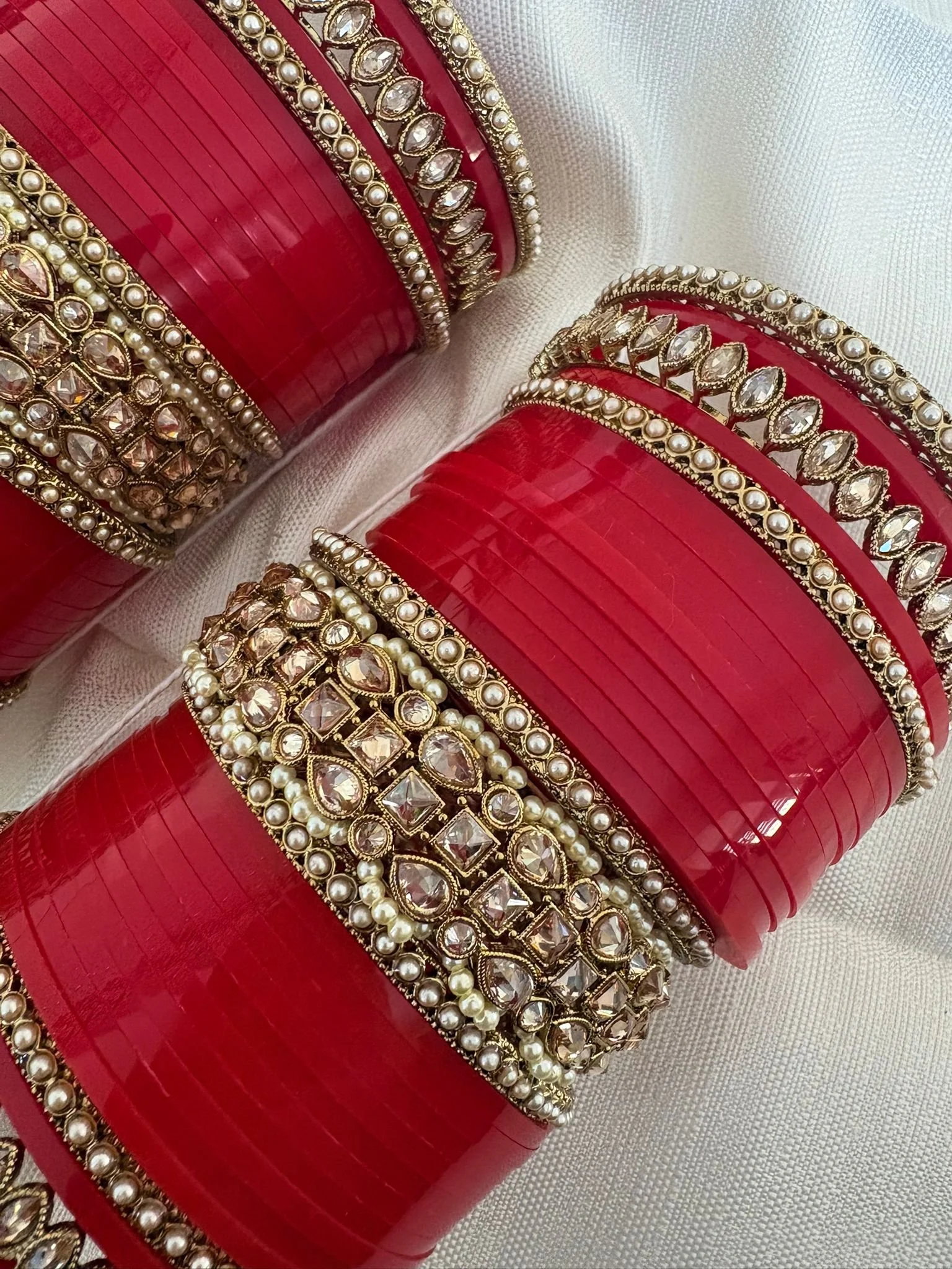LAALI - Red Exquisite Bridal Chooda Set
