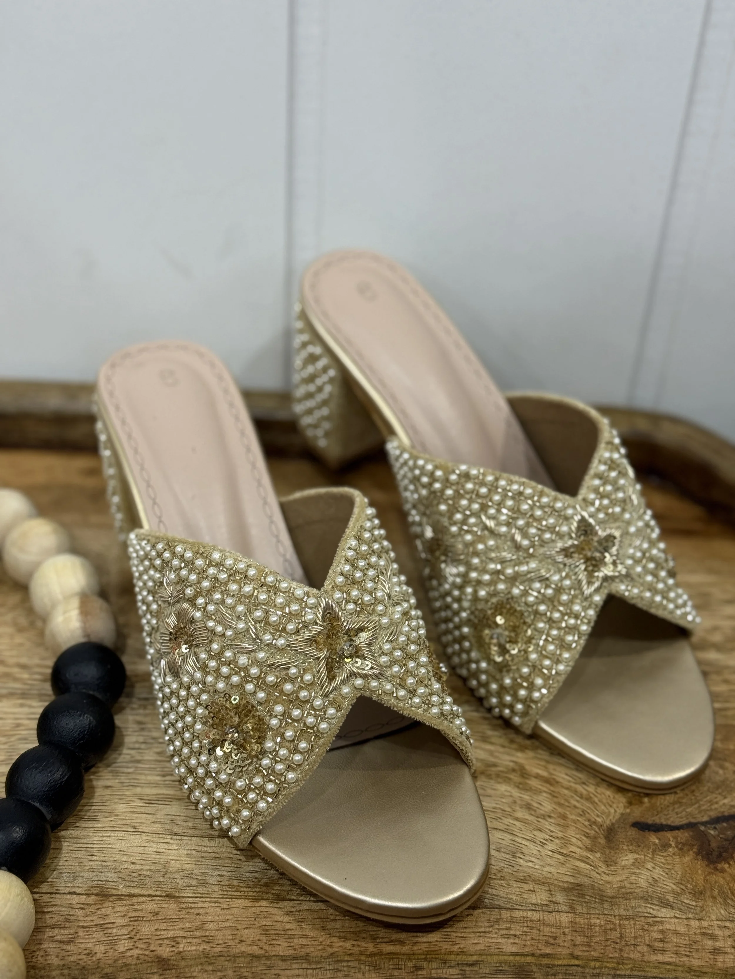 SANA - Elegant Handcrafted Beaded Heels