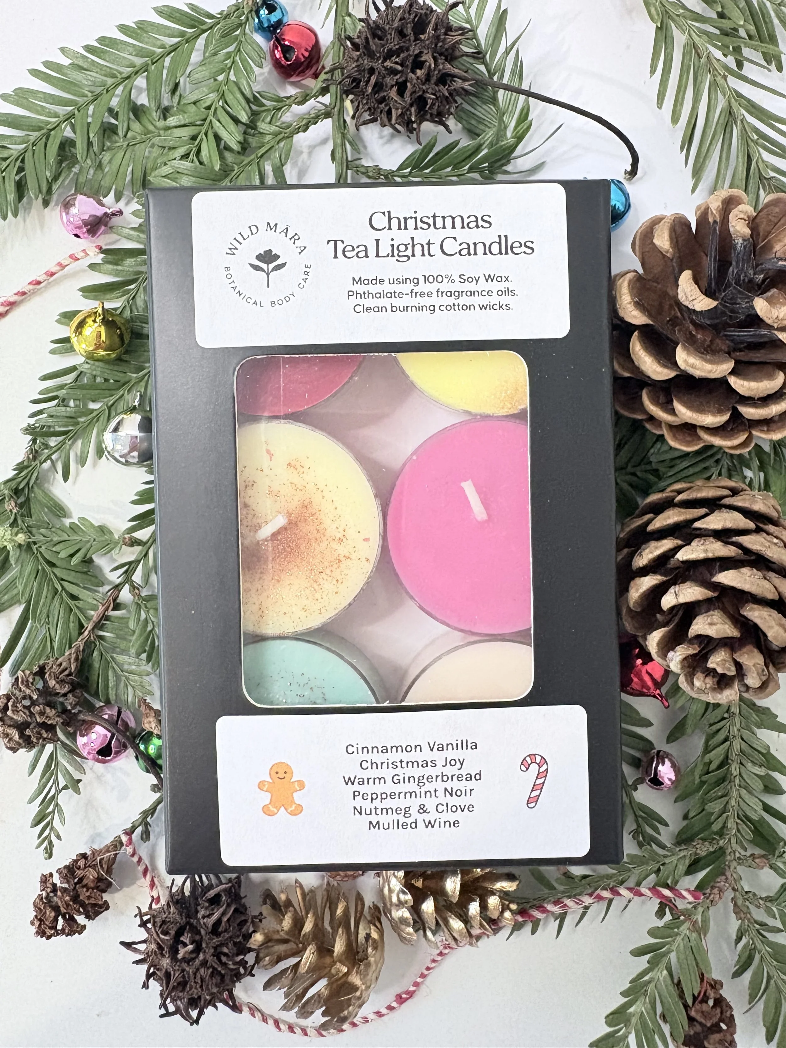festive scented soy wax tea light candles, Nelson, NZ