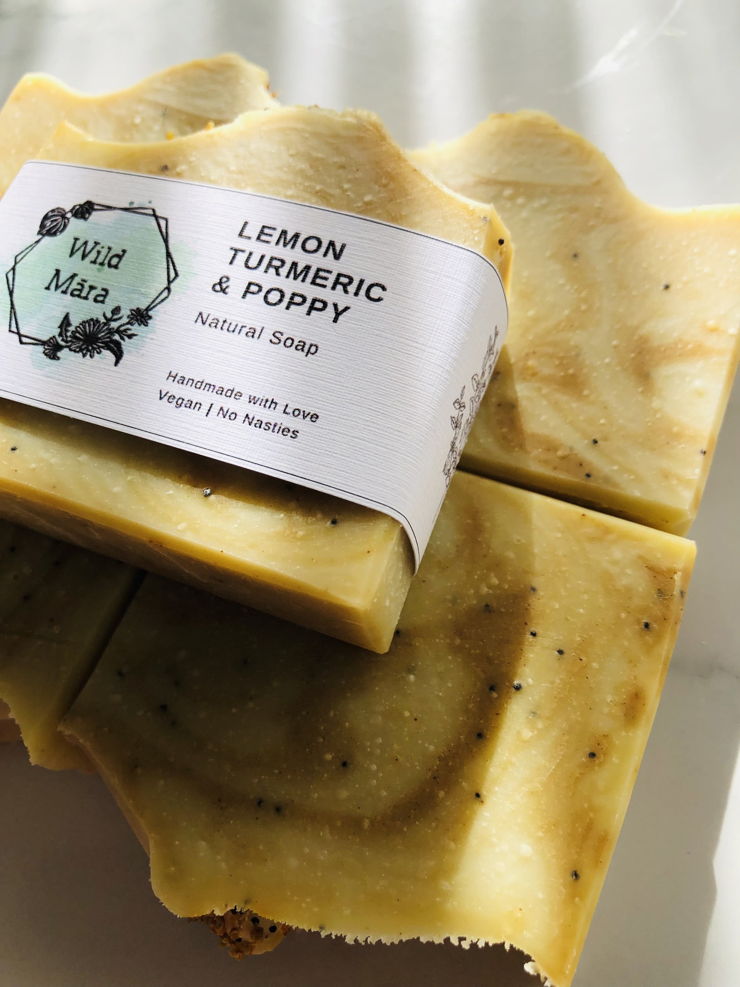 Wild Mara Lemon Turmeric & Poppy Soap