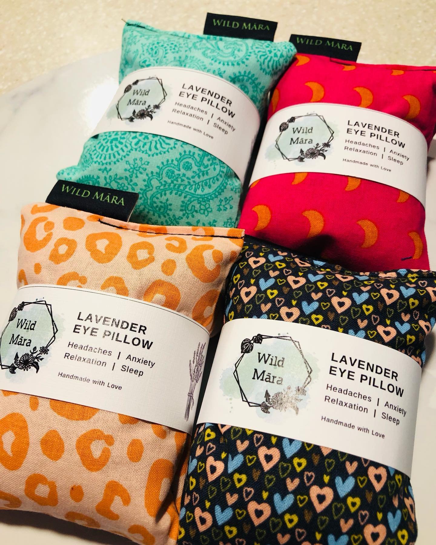 New stock of Lavender Eye Pillows loaded up on my website. 
Perfect to help you relax, relieve headaches &amp; drift you off to sleep to name a few. 
Contains homegrown organic lavender buds, brown rice &amp; pure therapeutic lavender essential oil.