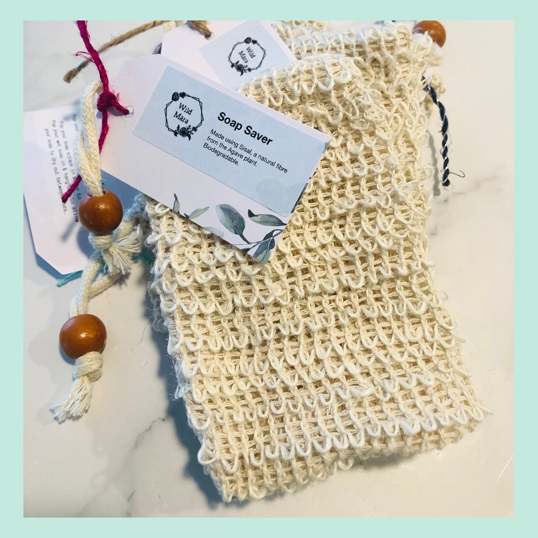 NEW!!!

Sisal Soap Saver 😊
-made using natural sisal fibres from the Agave plant 🌱 

-great for an extra boost of scrubbiness, keeping your soap nice &amp; dry or for putting all your little bits of soap in to use up!!
