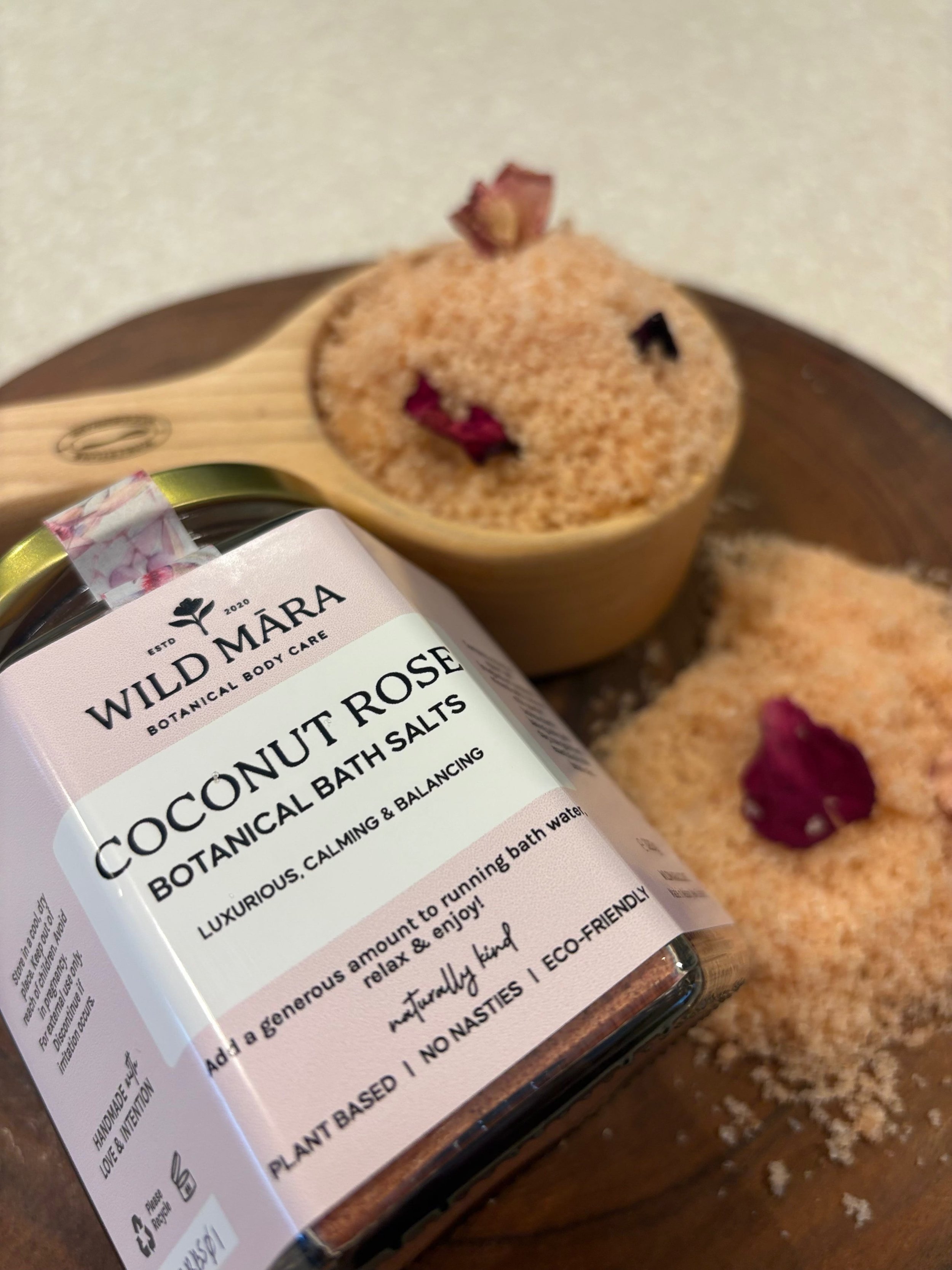 coconut rose bath salts