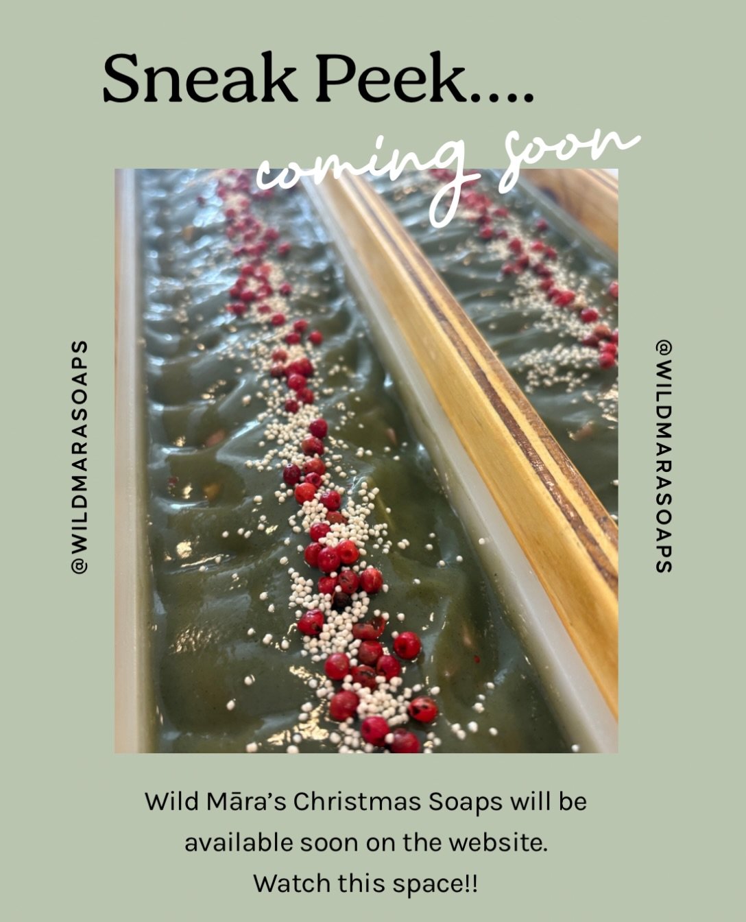 Another Sneak Peek!!! 
This is a glimpse of my &ldquo;Christmas Tree&rdquo; soap just been poured in the soap mold. 

Omg!!! I&rsquo;m in love with this scent. 
I really wanted to use Hinoki Wood Essential Oil which is also known as Japanese Cypress.