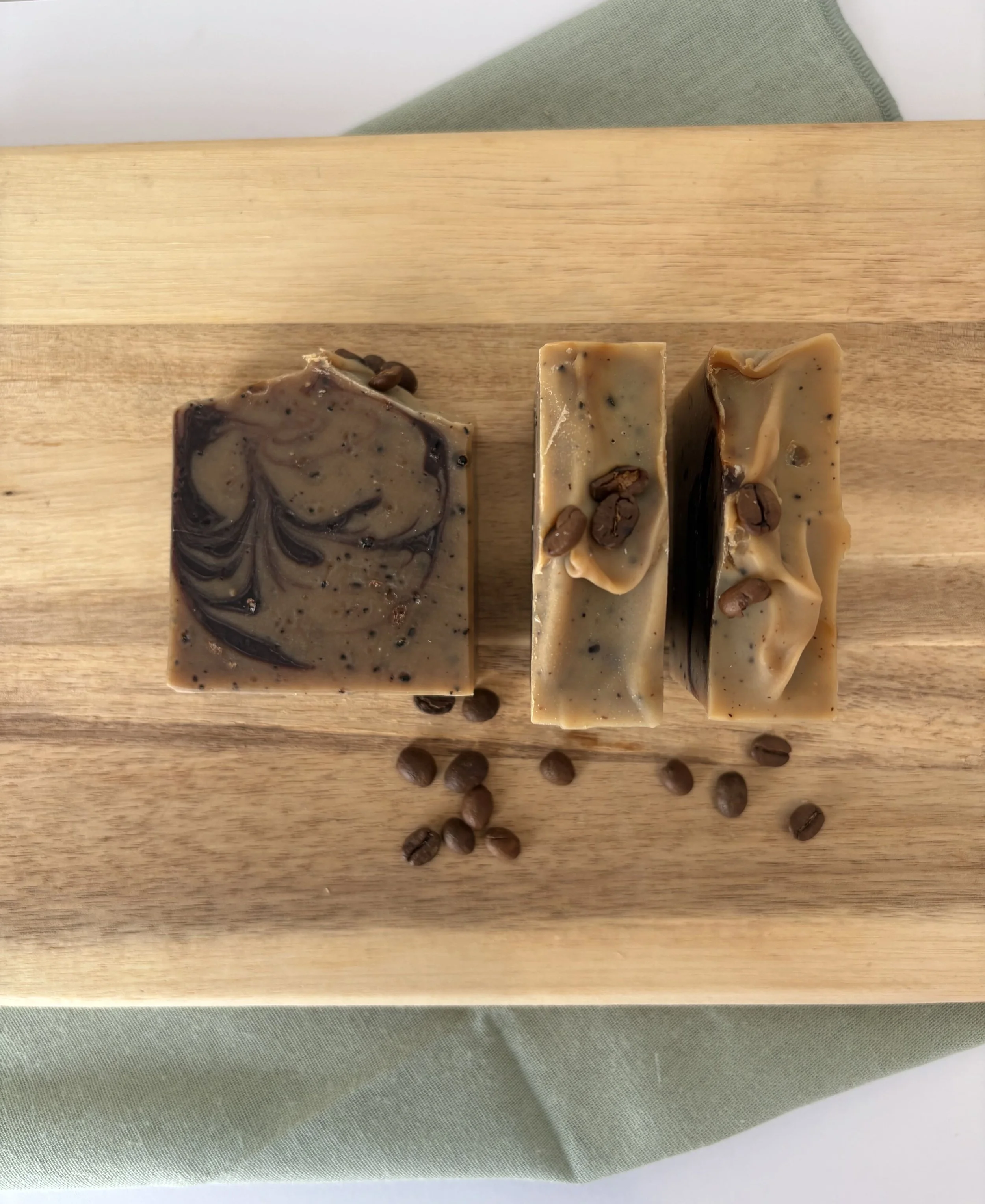 Coffee Chai Scrub Soap, invigorating, chai spices, handmade soap, NZ