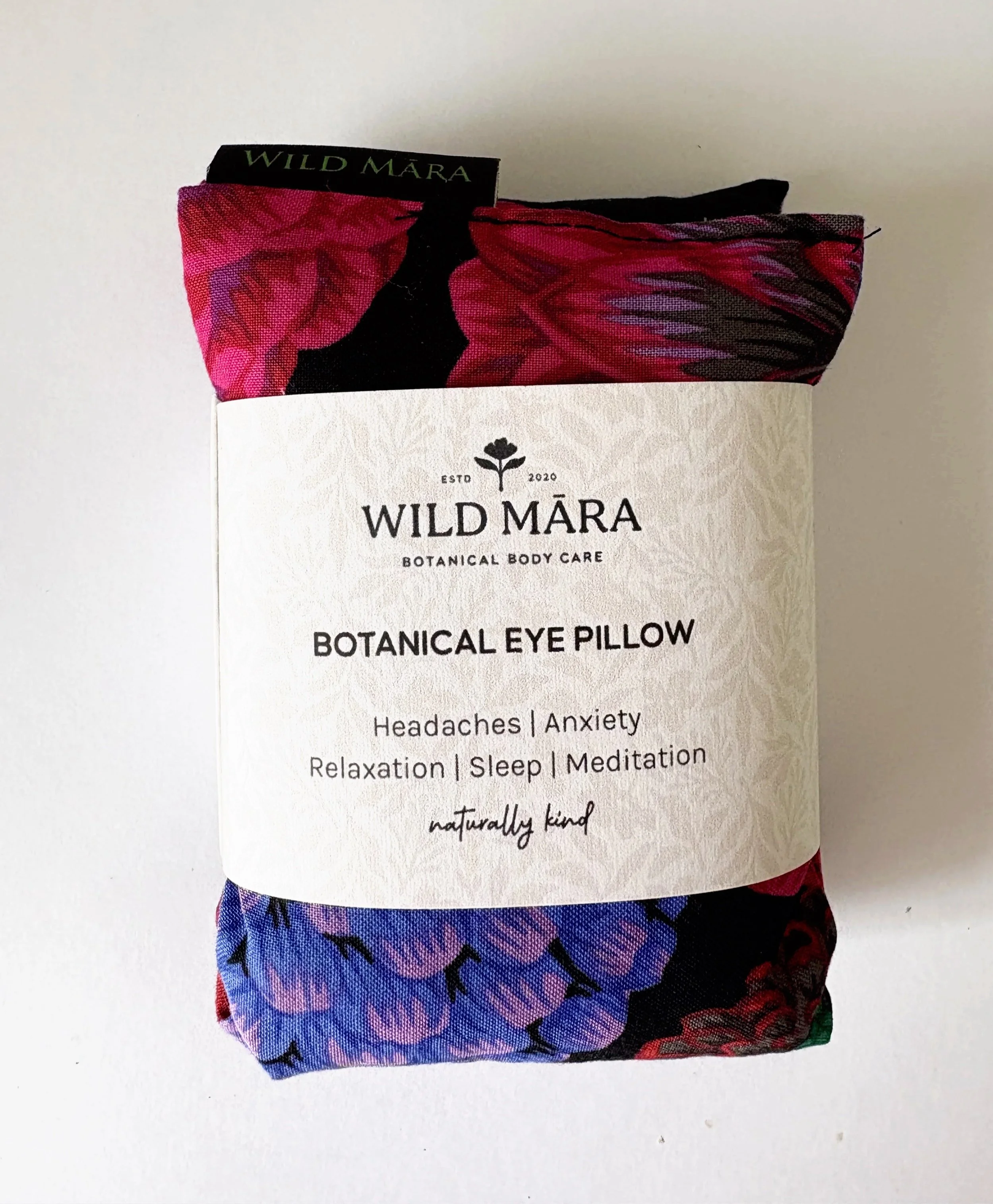 Botanical Eye Pillow, lavender, chamomile, hops, calming botanicals, NZ