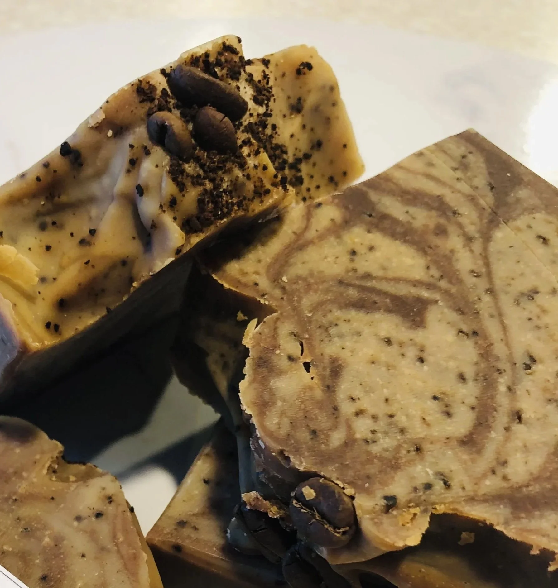 Coffee Chai Scrub Soap, invigorating coffee scrub handmade soap, NZ