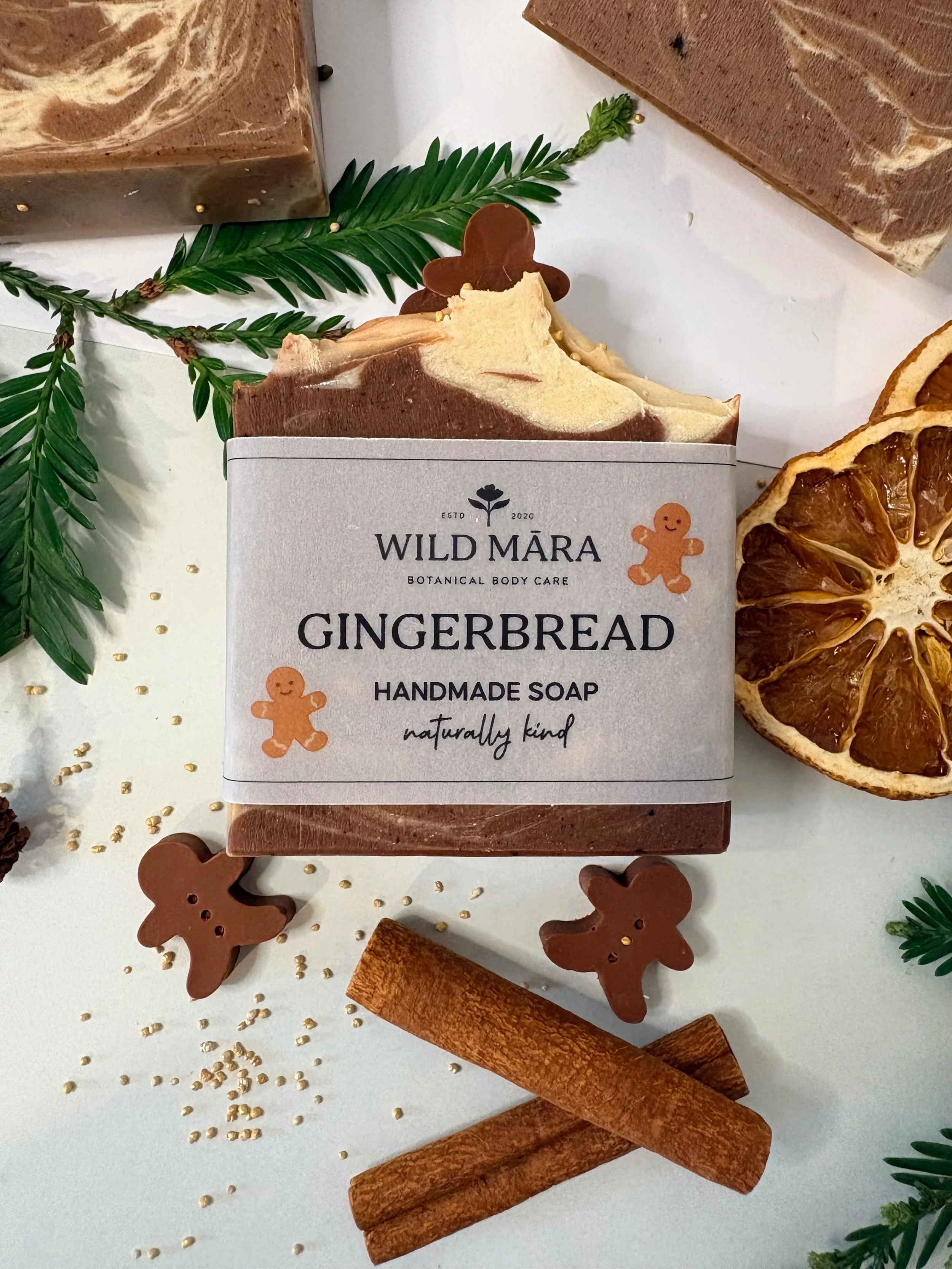 Gingerbread Christmas Soap, warm spice aroma, Nelson, NZ