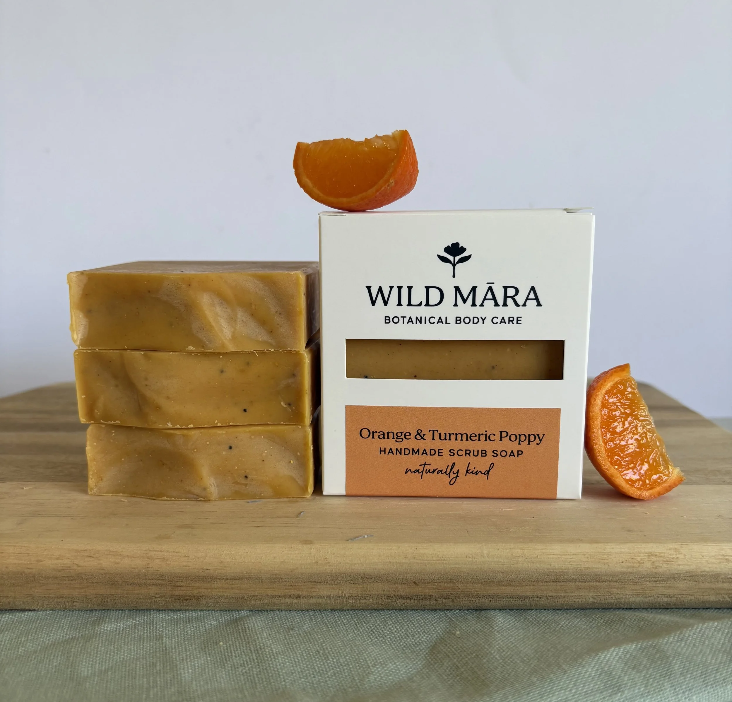 Orange and Turmeric Poppy Scrub Soap