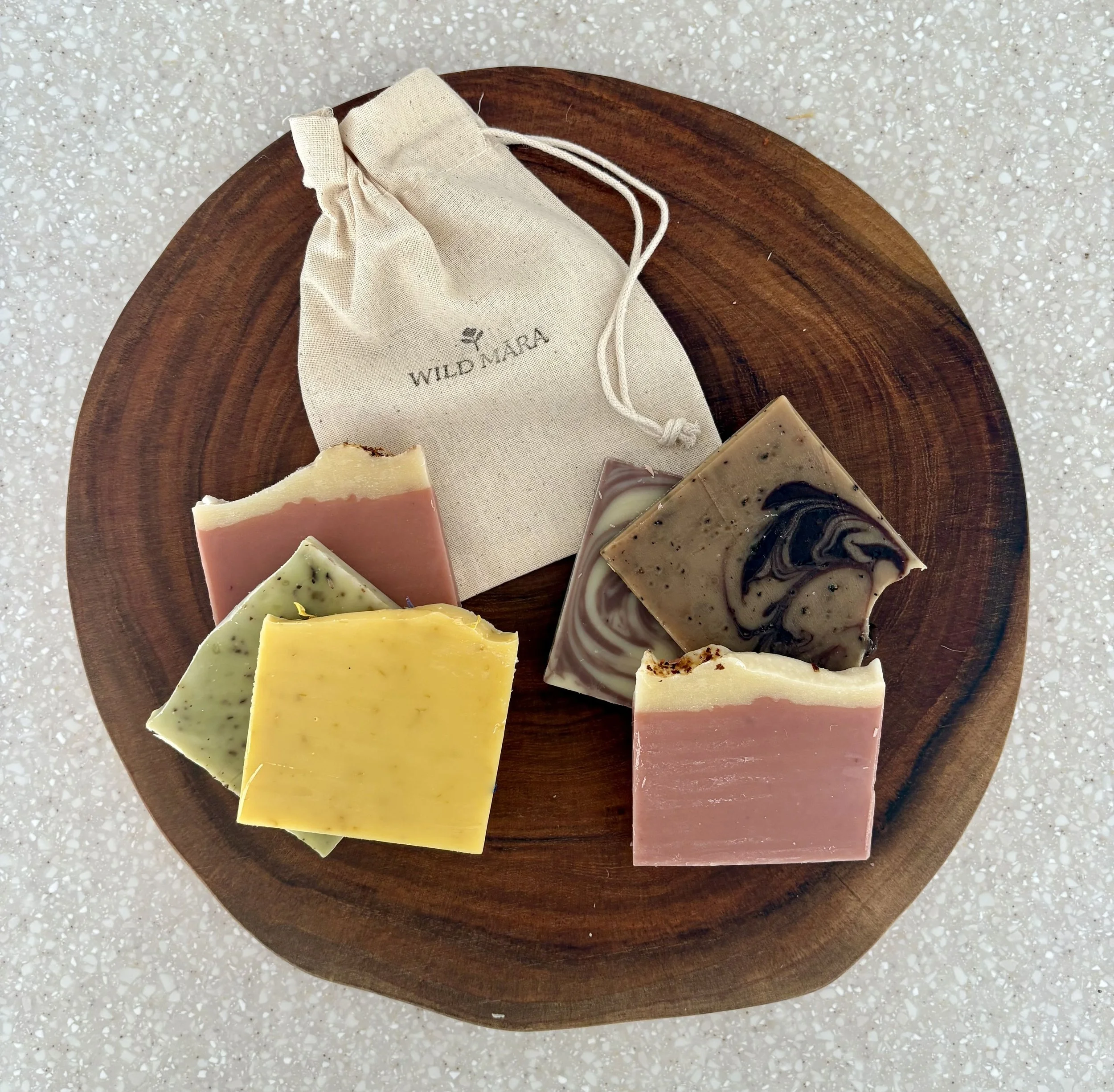 Soap Sample Bag, perfect to sample a wild māra soap, NZ