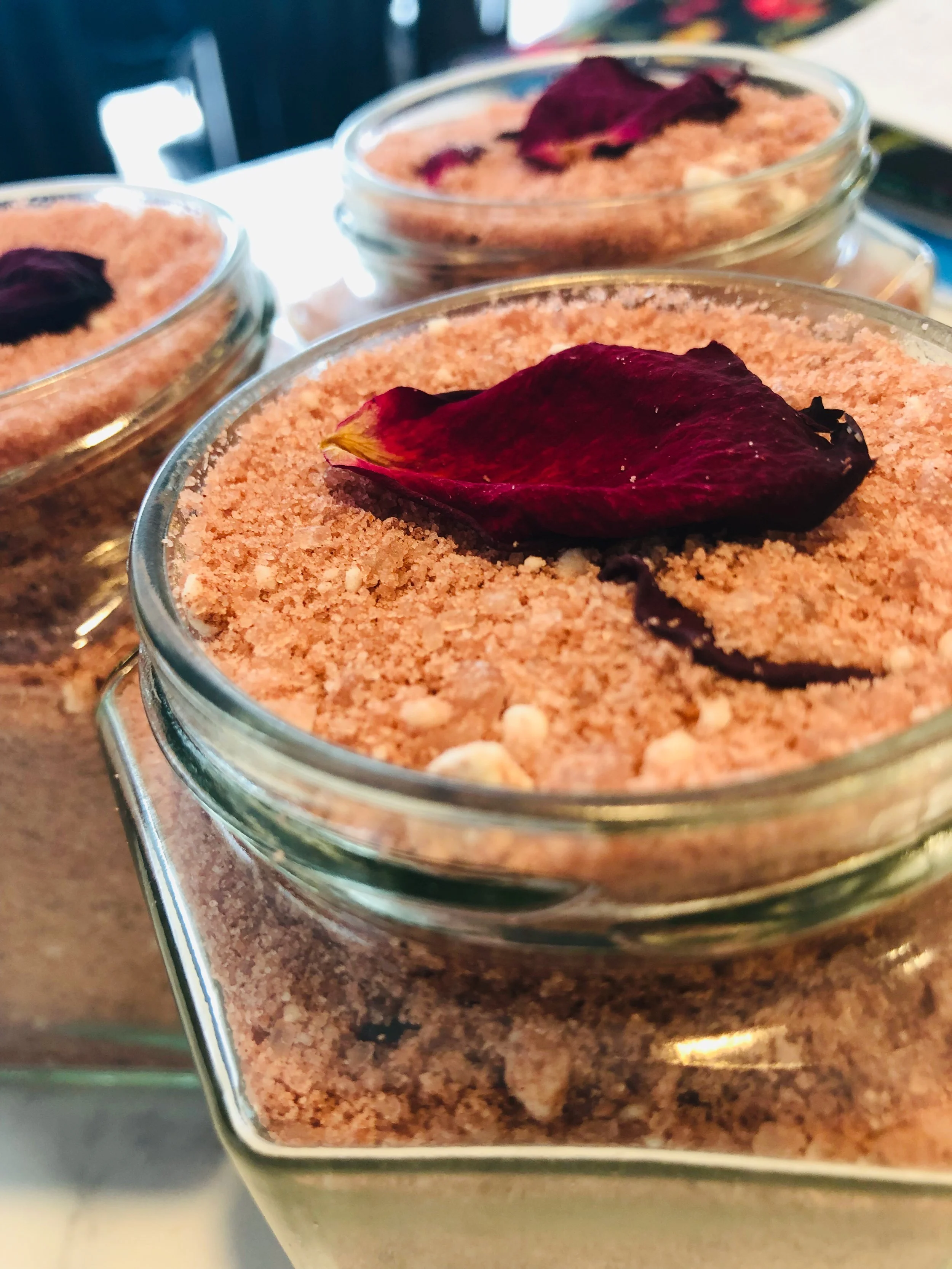 coconut rose botanical bath salts with coconut milk, luxurious, relaxing, NZ