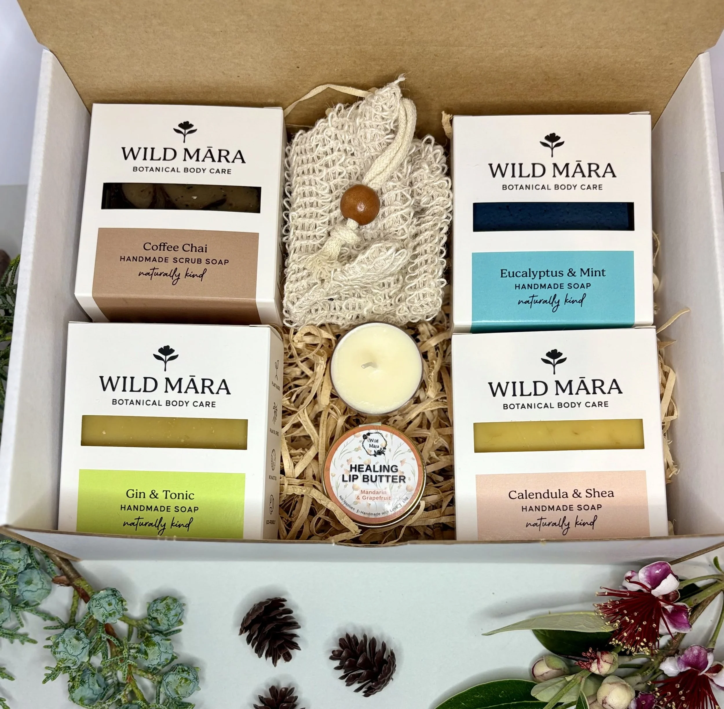 Lush Gift Box, botanical body care gift set, Nelson, NZ