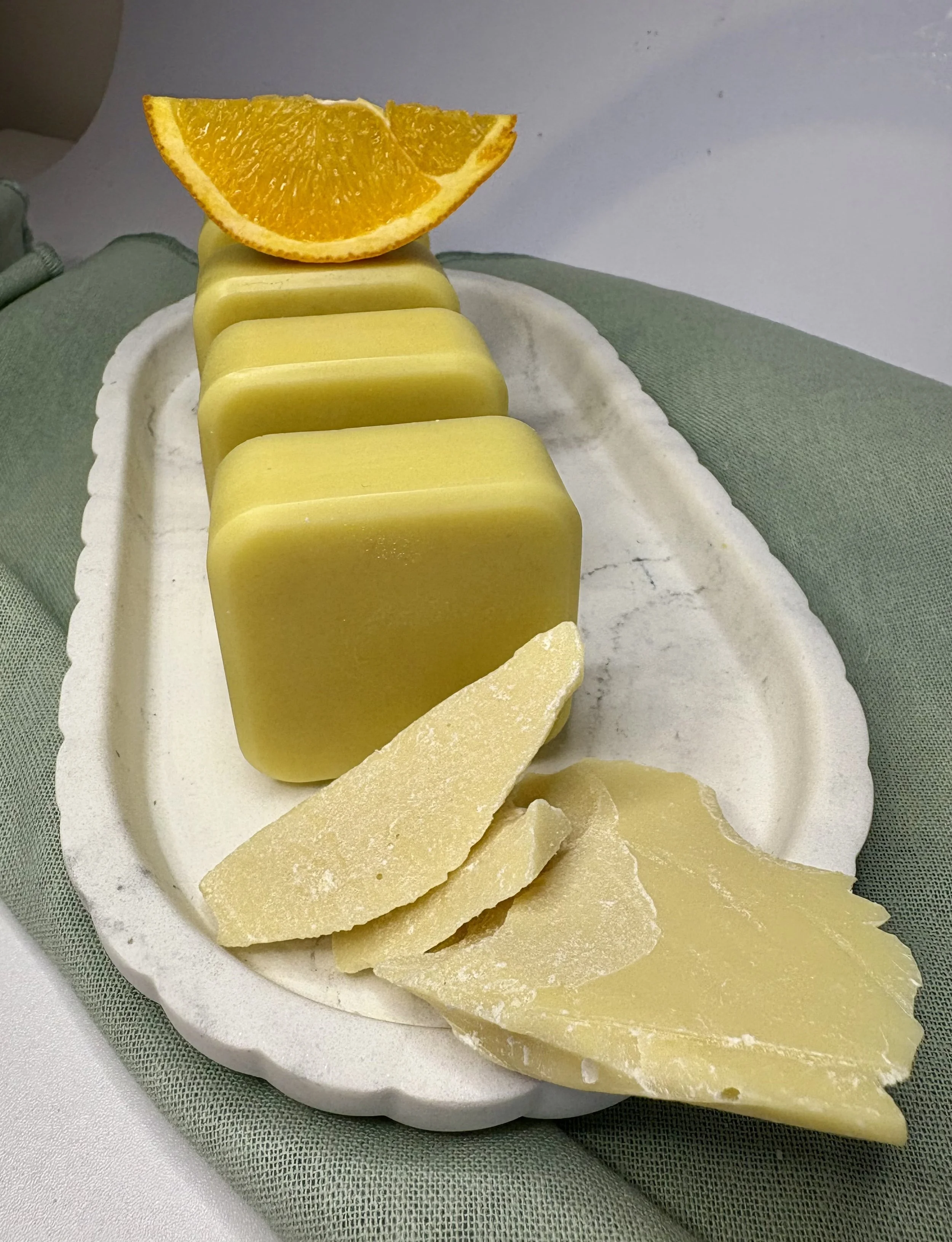 Orange, bergamot & Cedarwood solid conditioner bar, cocoa butter, NZ