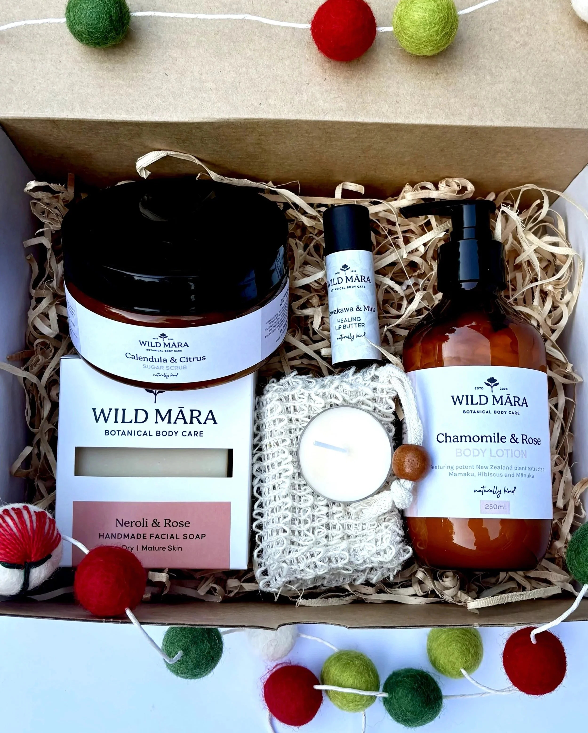 Pure Indulgence Gift Box, the ultimate in natural skincare gift set, NZ