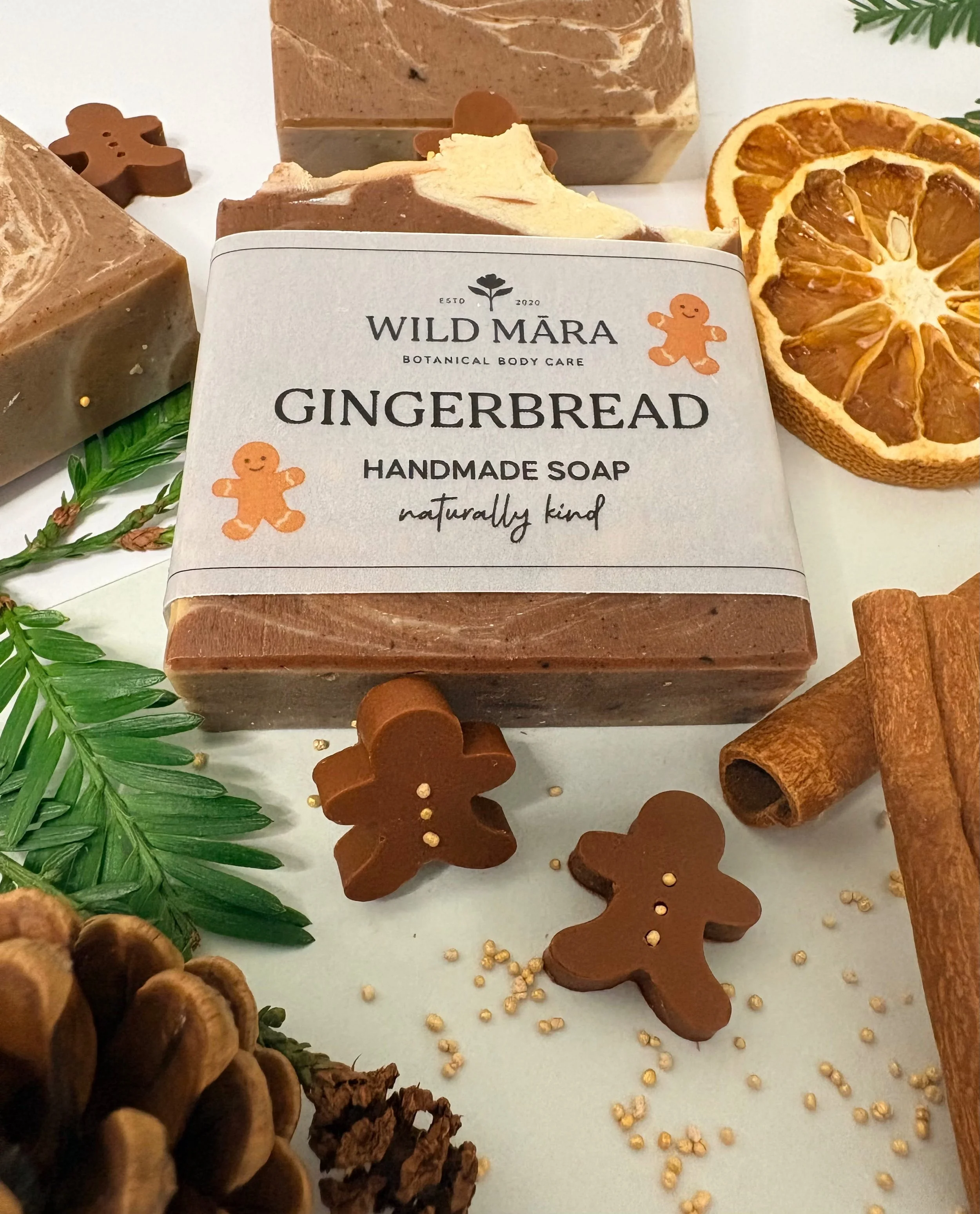 gingerbread natural Christmas themed soap, Nelson, NZ