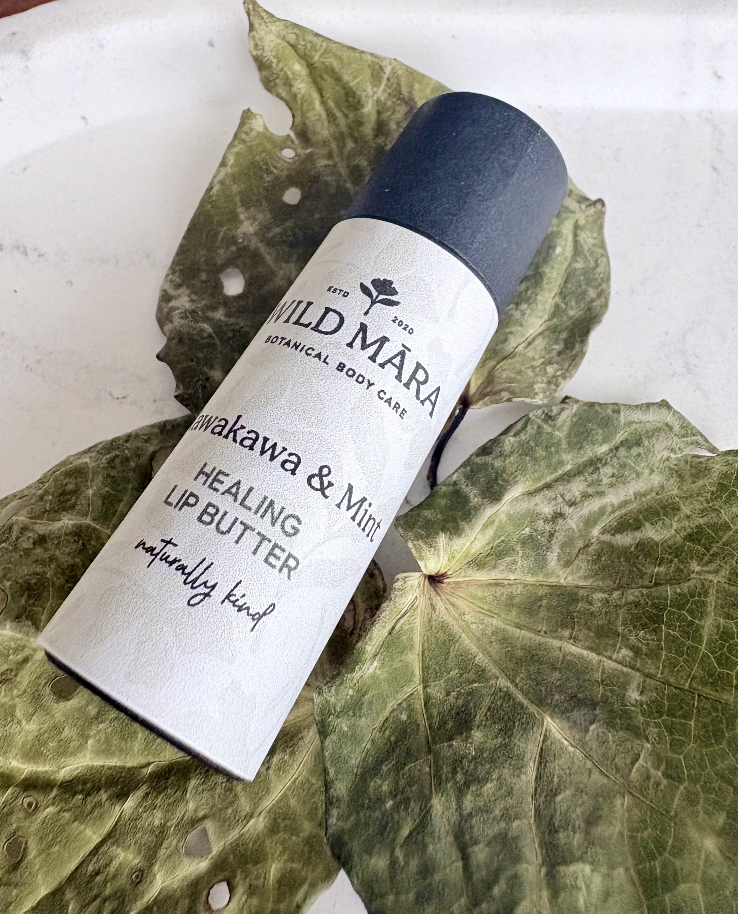 Kawakawa & Mint lip balm, gentle, soothing lip balm for dry lips, NZ