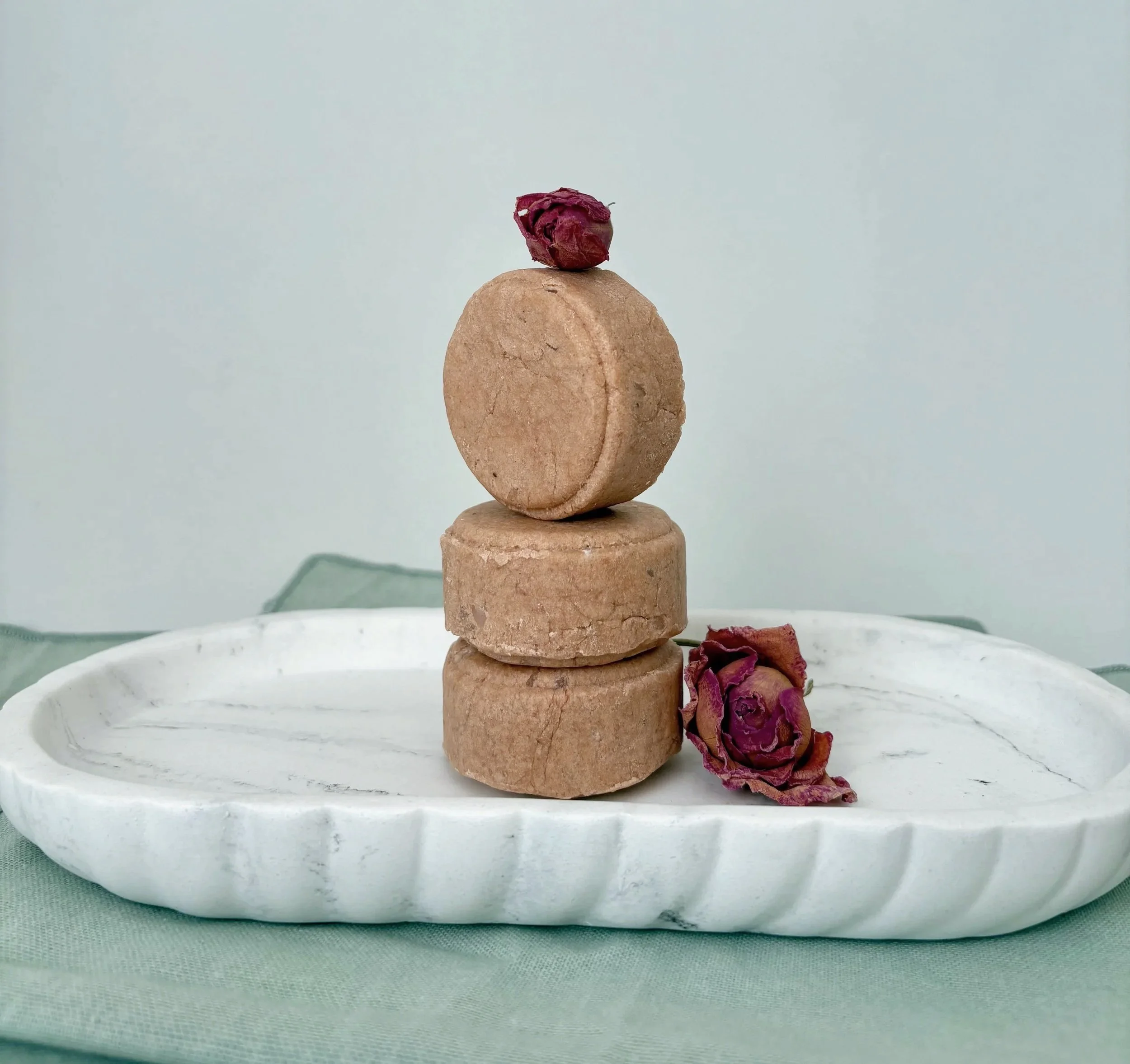 rose & ylang ylang shampoo bar for normal hair/scalp